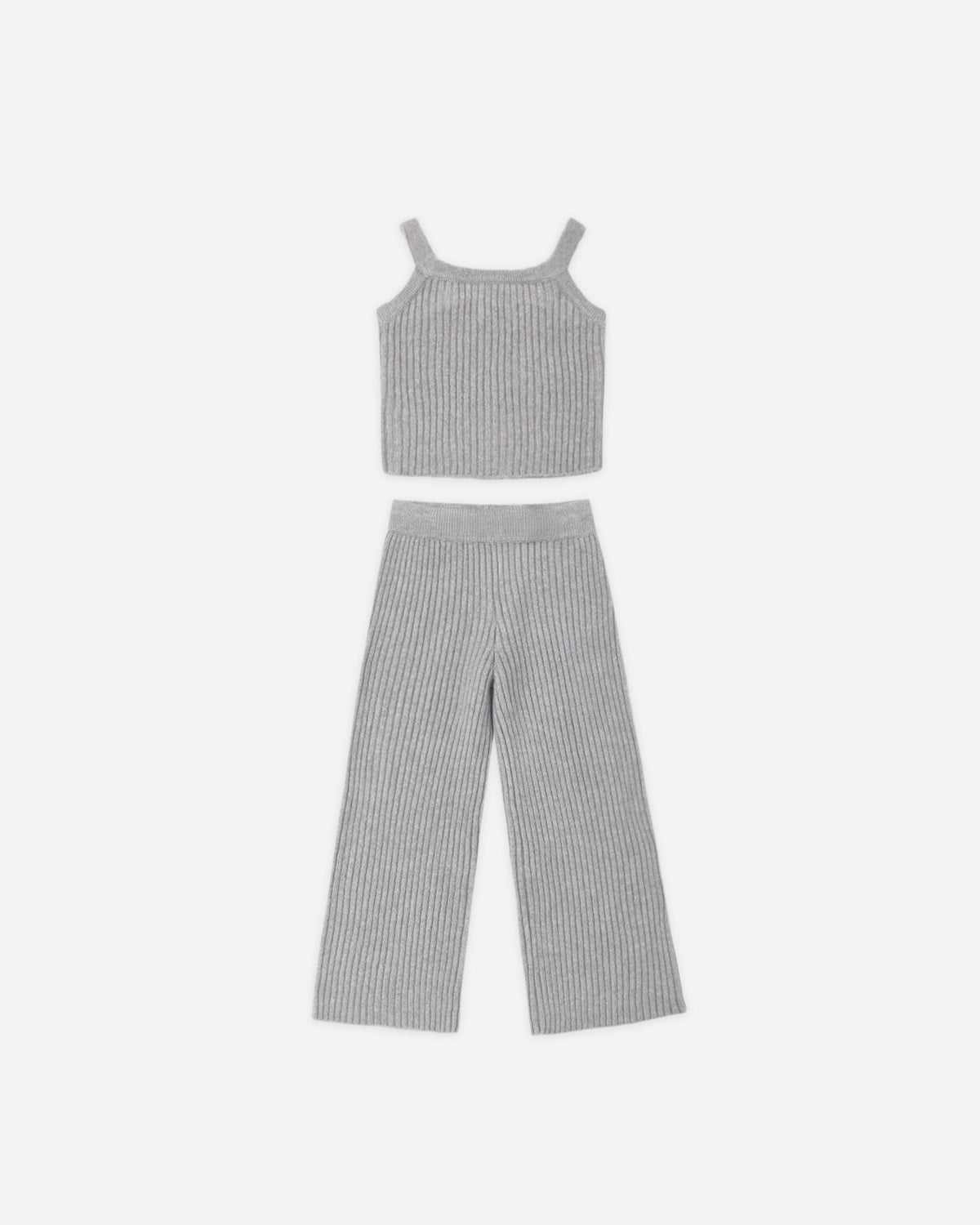 Fuzzy Knit Lounge Set Dusty Blue - Rylee + Cru | Kids Clothes | Trendy Baby Clothes | Modern Infant Outfits |