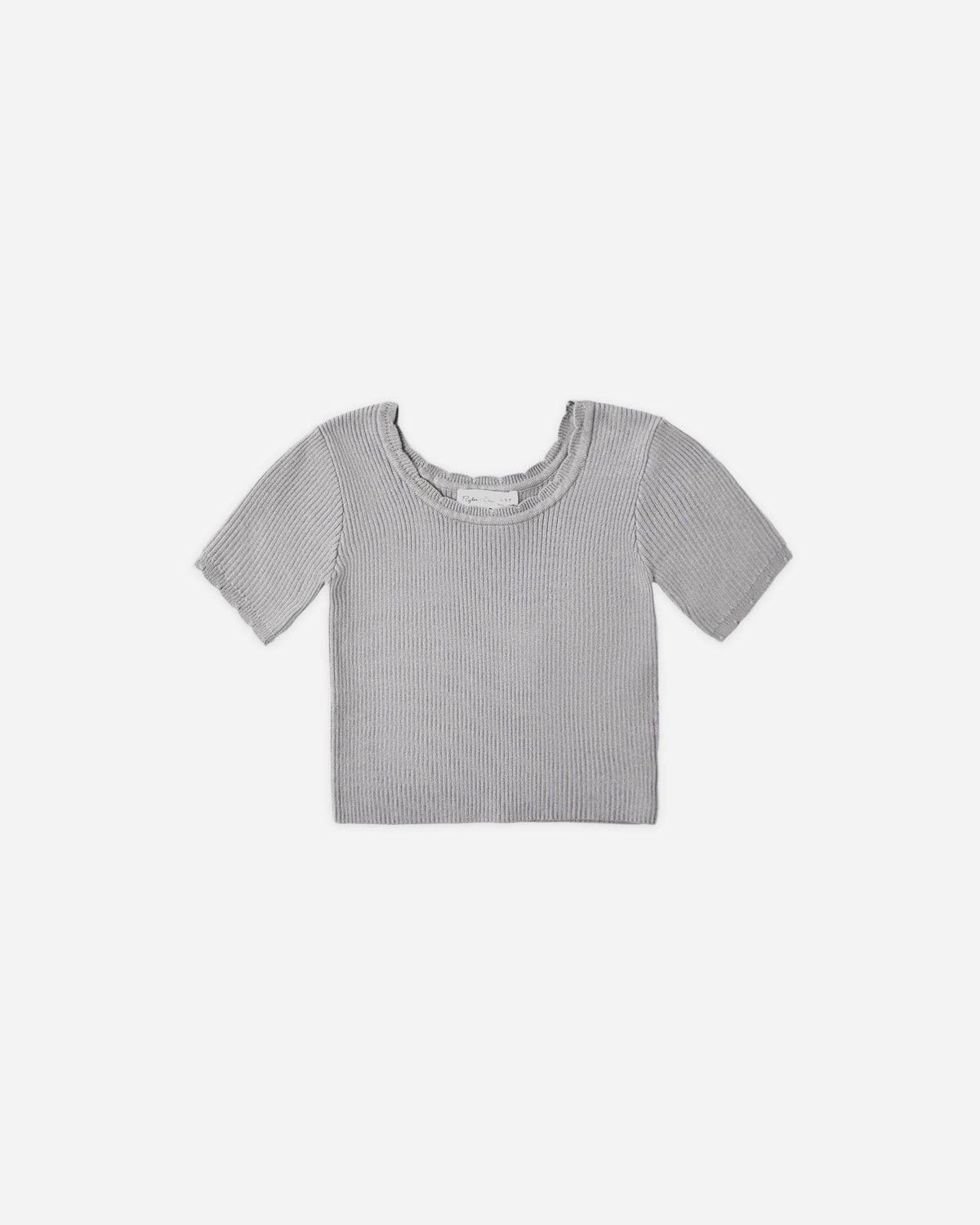 Scallop Tee Dusty Blue - Rylee + Cru | Kids Clothes | Trendy Baby Clothes | Modern Infant Outfits |