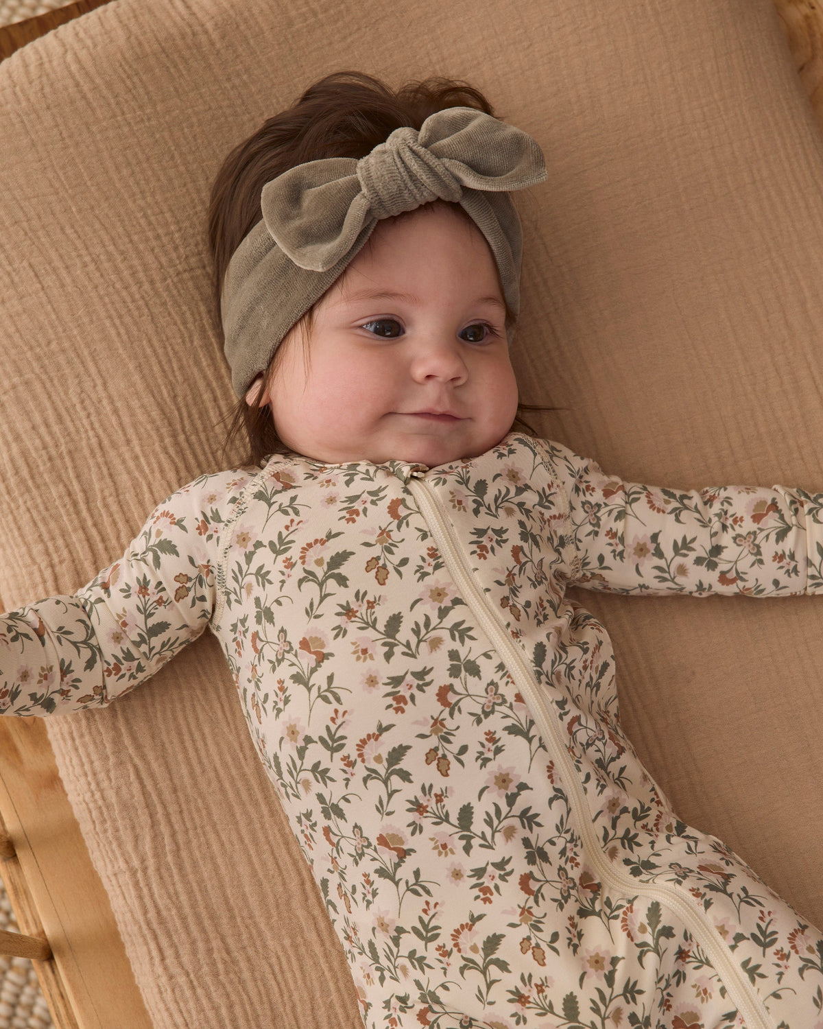Velour Bow Headband Spruce - Rylee + Cru | Kids Clothes | Trendy Baby Clothes | Modern Infant Outfits |