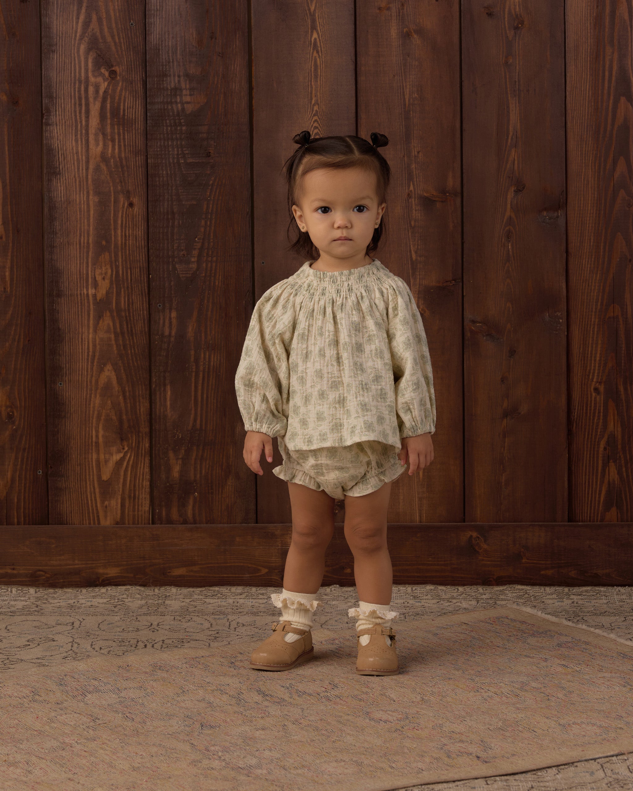 Quincy Set Green Iris - Rylee + Cru | Kids Clothes | Trendy Baby Clothes | Modern Infant Outfits |