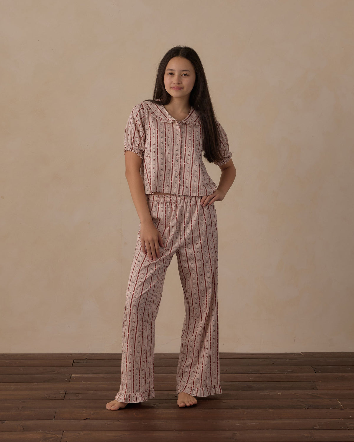 Teen Ruffle Pajamas Candy Cane Lane - Rylee + Cru | Kids Clothes | Trendy Baby Clothes | Modern Infant Outfits |
