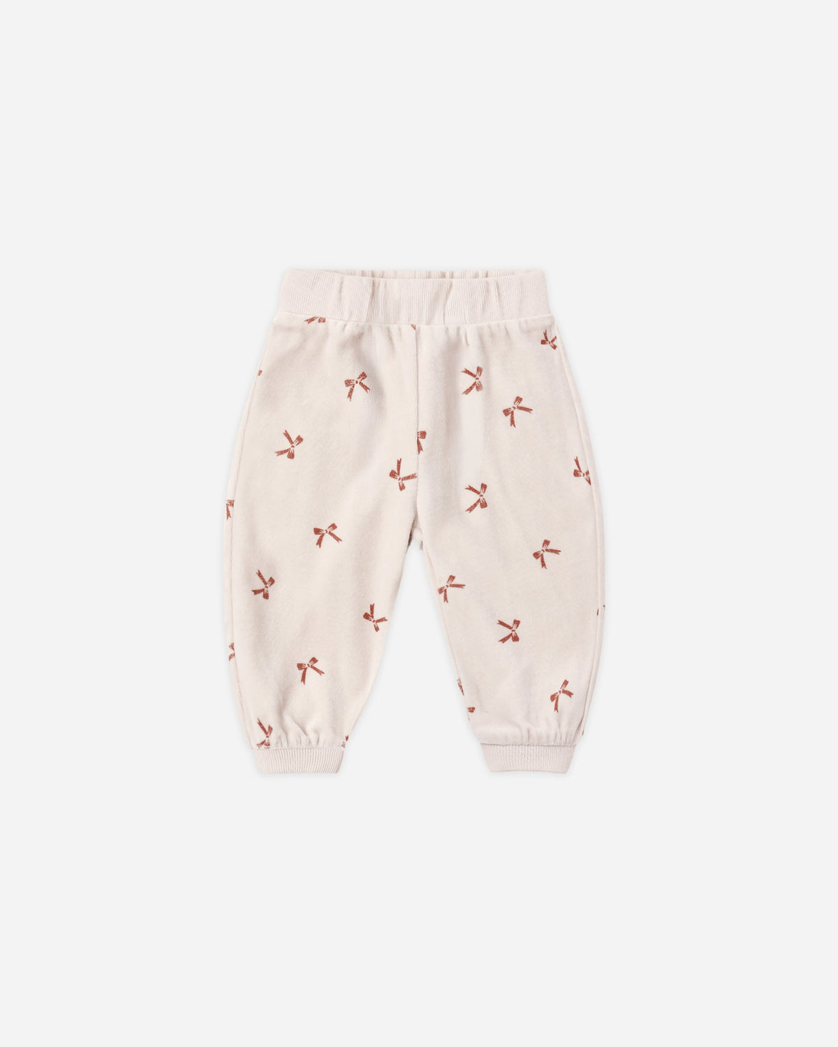 Velour Relaxed Sweatpant Red Bows - Rylee + Cru | Kids Clothes | Trendy Baby Clothes | Modern Infant Outfits |