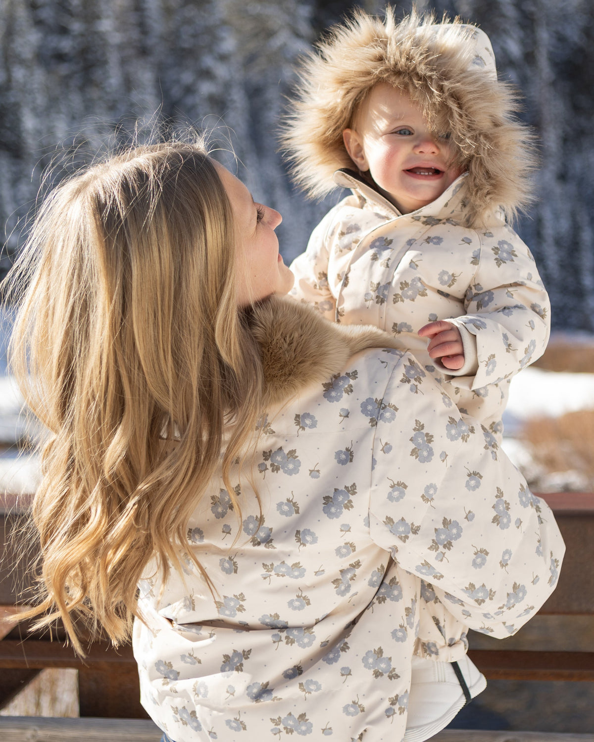 Ski Snowsuit Blue Floral - Rylee + Cru | Kids Clothes | Trendy Baby Clothes | Modern Infant Outfits |