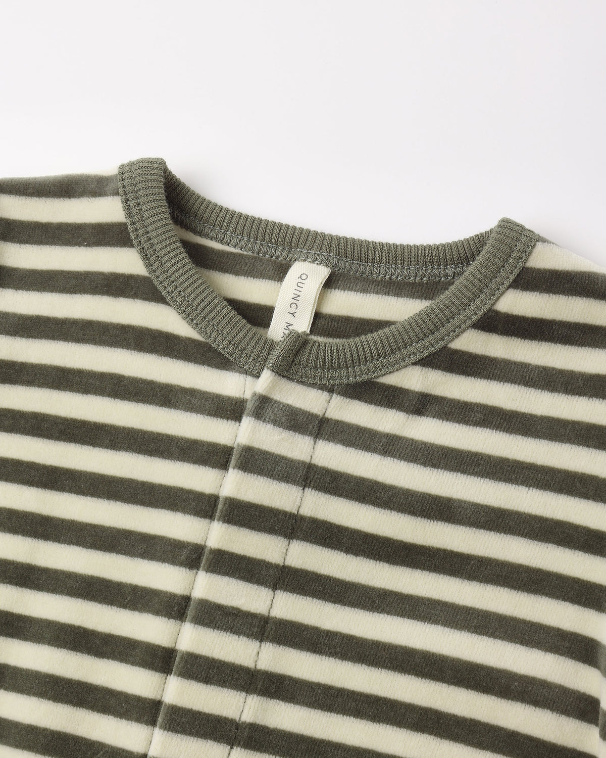 Hidden Snap Footie Spruce Stripe - Rylee + Cru | Kids Clothes | Trendy Baby Clothes | Modern Infant Outfits |