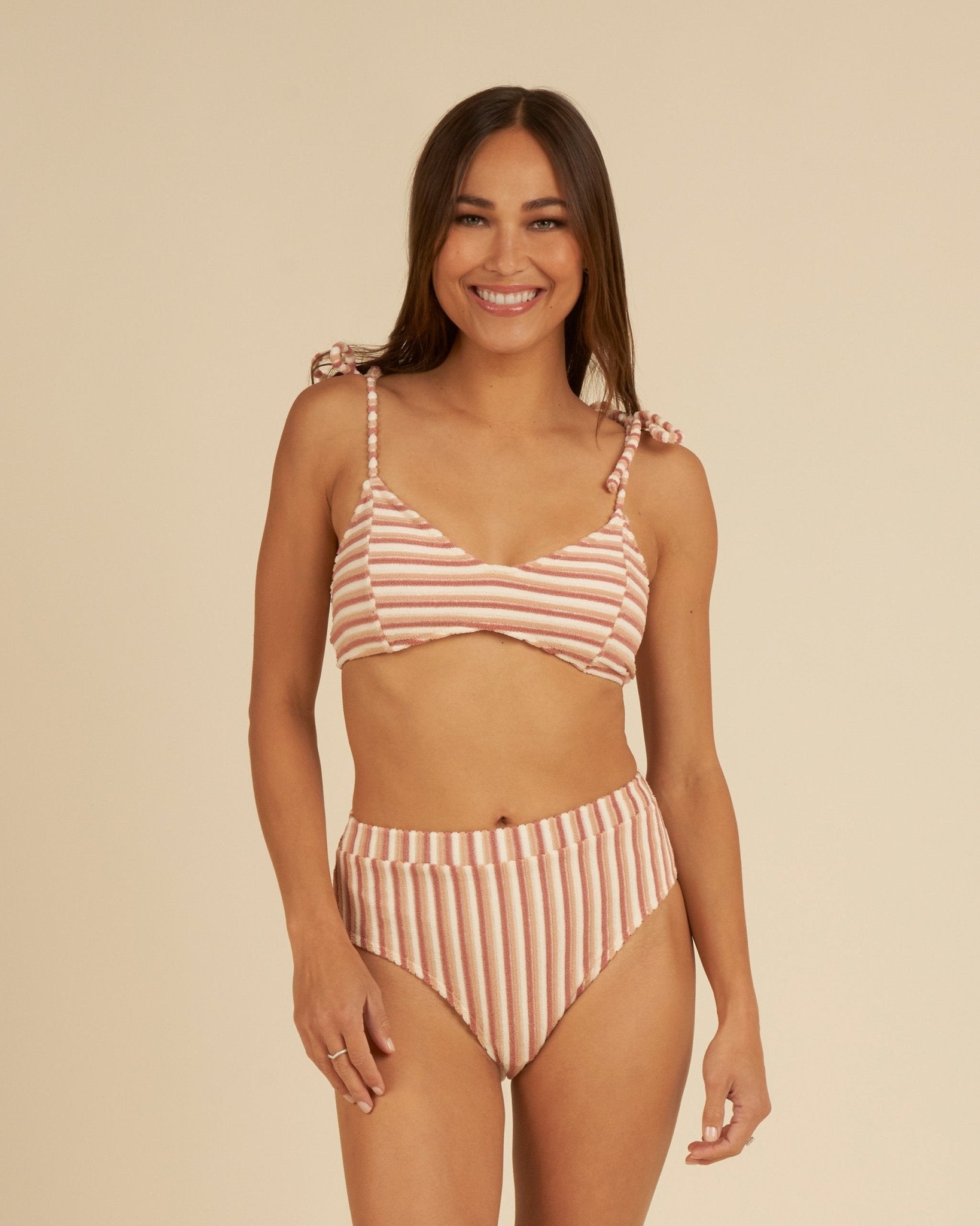 Alba Bikini Top | Pink Stripe - Rylee + Cru Canada