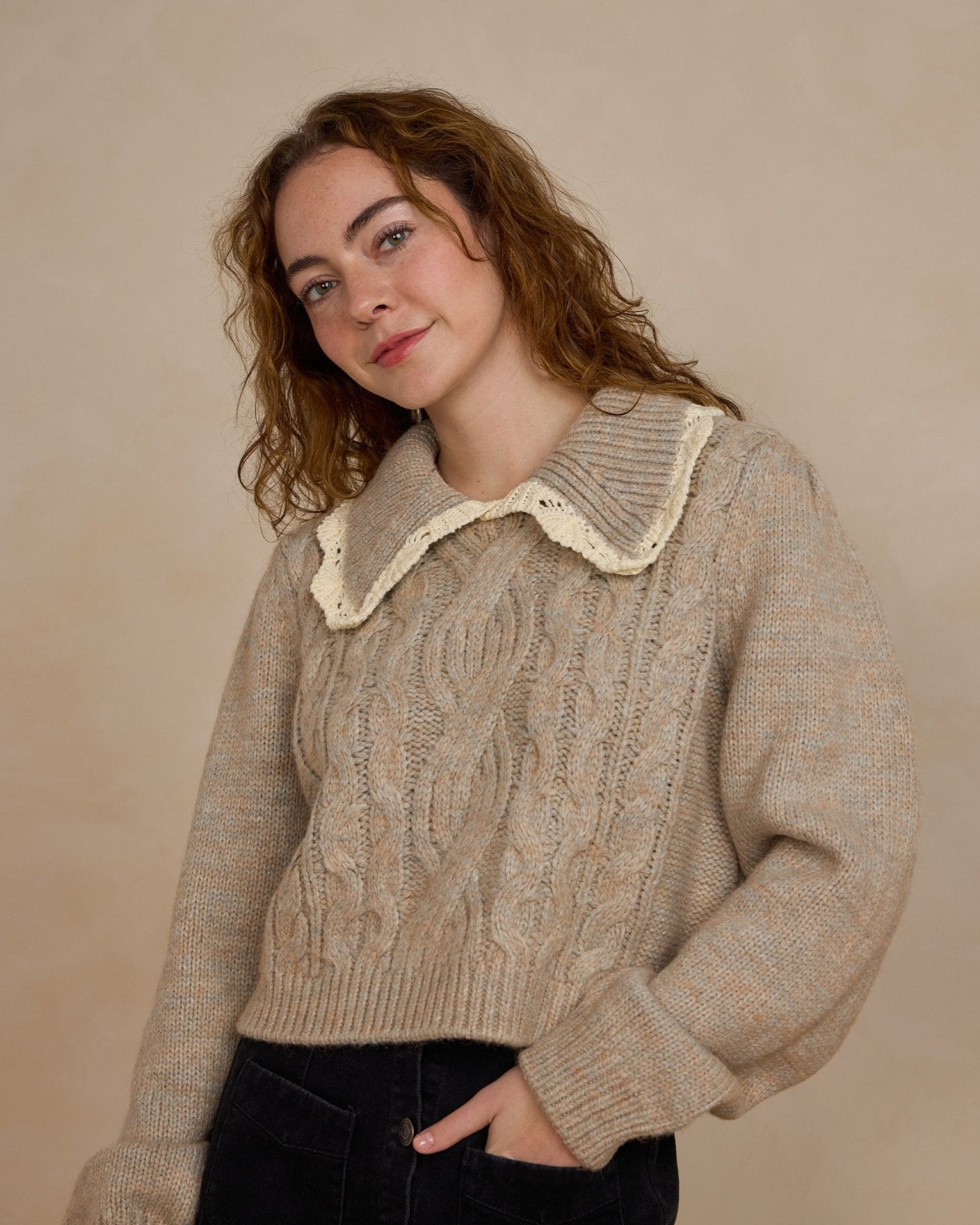 Alice Sweater | Heathered Sand - Rylee + Cru Canada