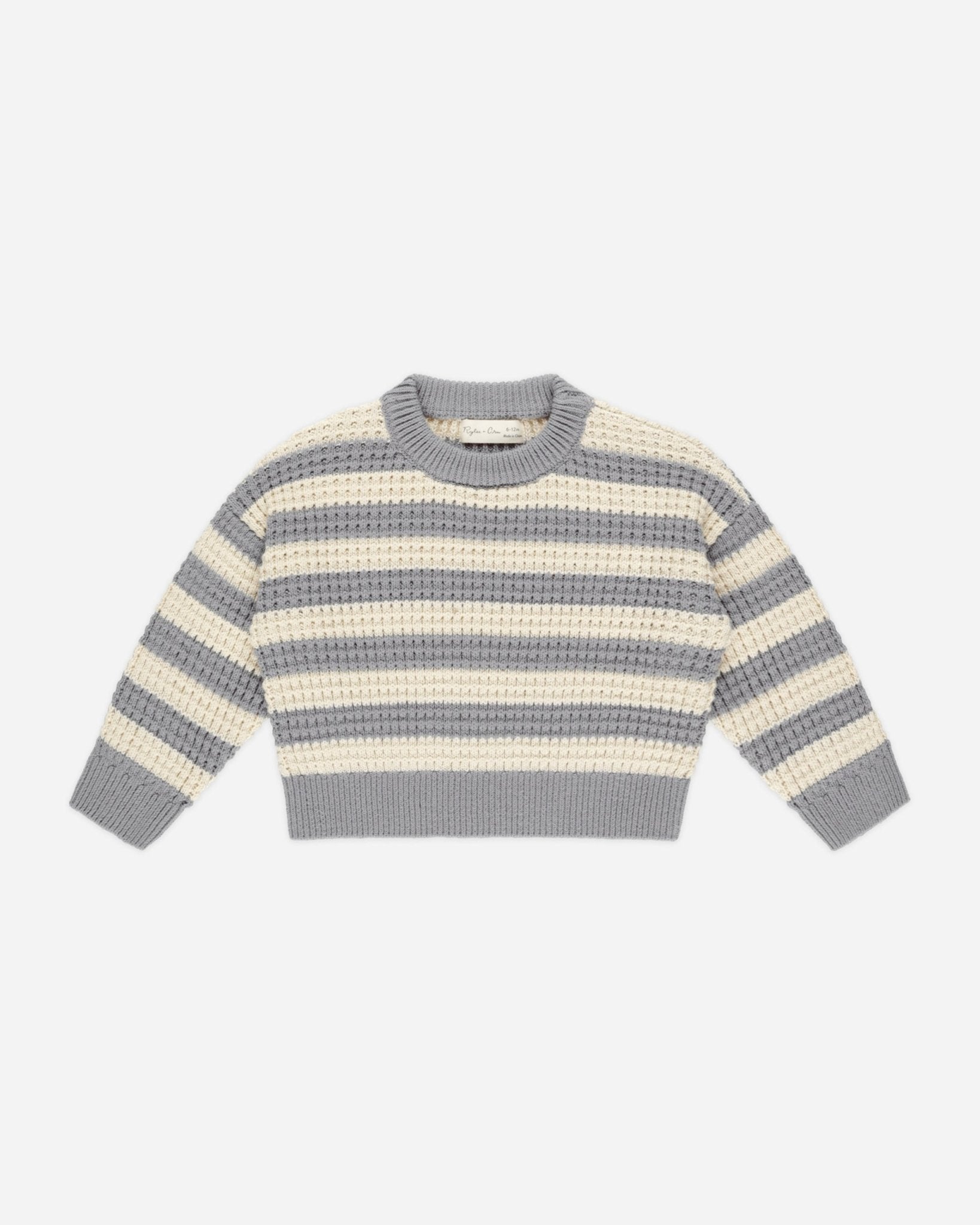 Aspen Sweater || Dusty Blue Stripe - Rylee + Cru Canada