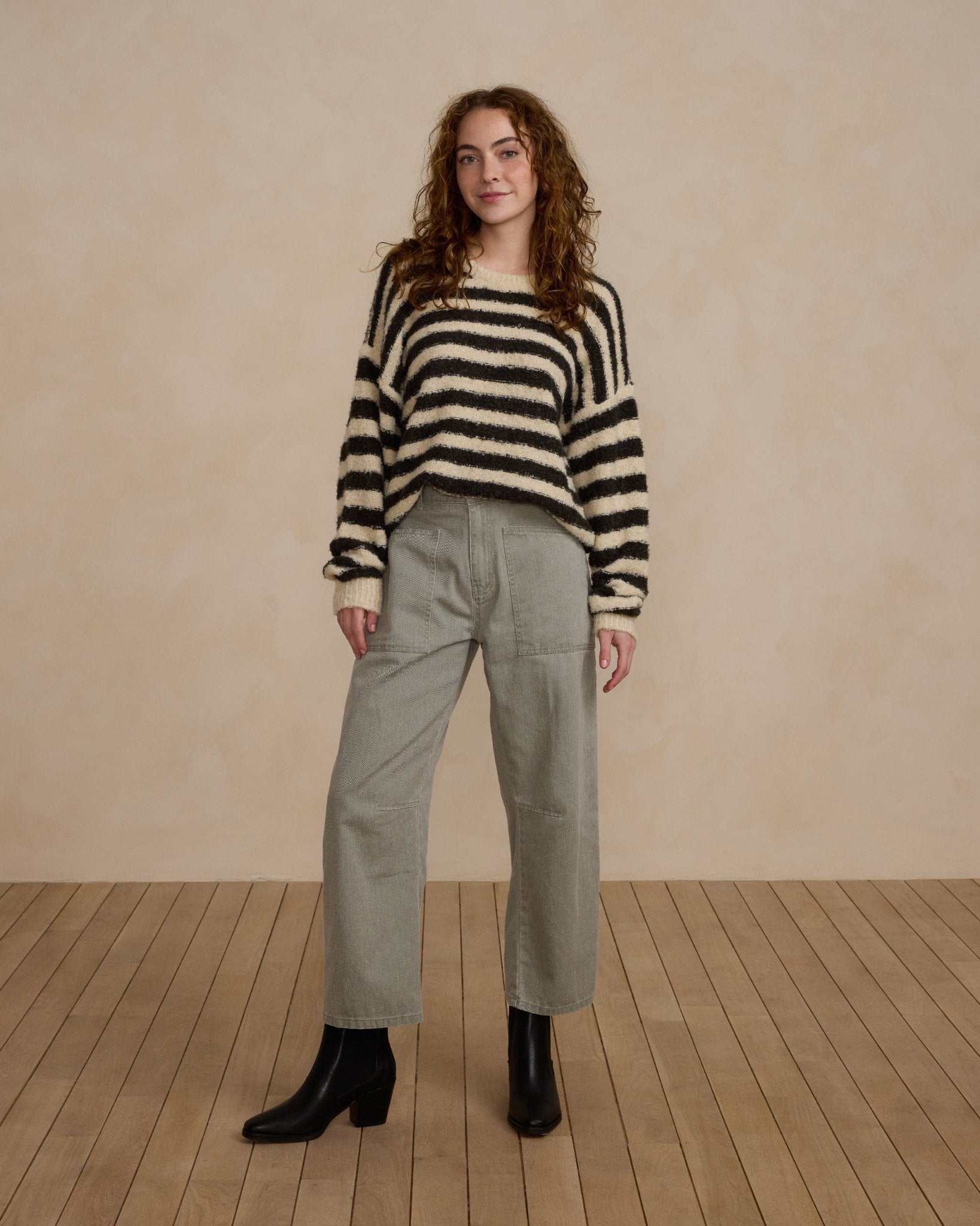 Aspen Sweater | Fuzzy Stripe - Rylee + Cru Canada