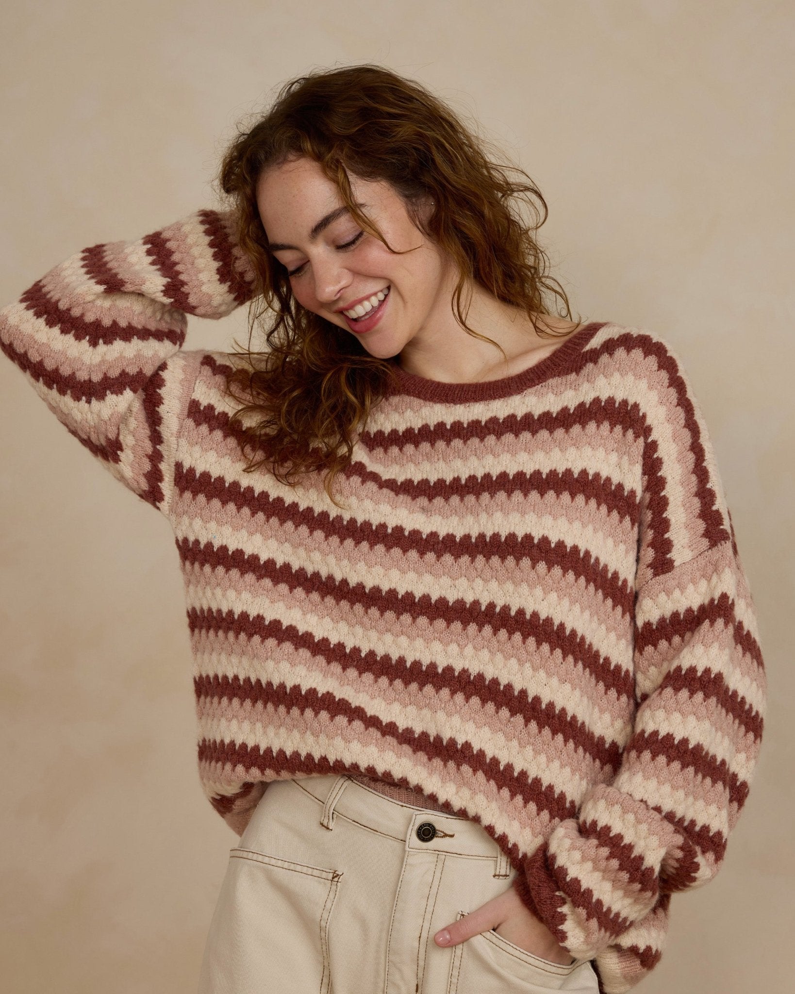 Aspen Sweater | Multi Stripe - Rylee + Cru Canada