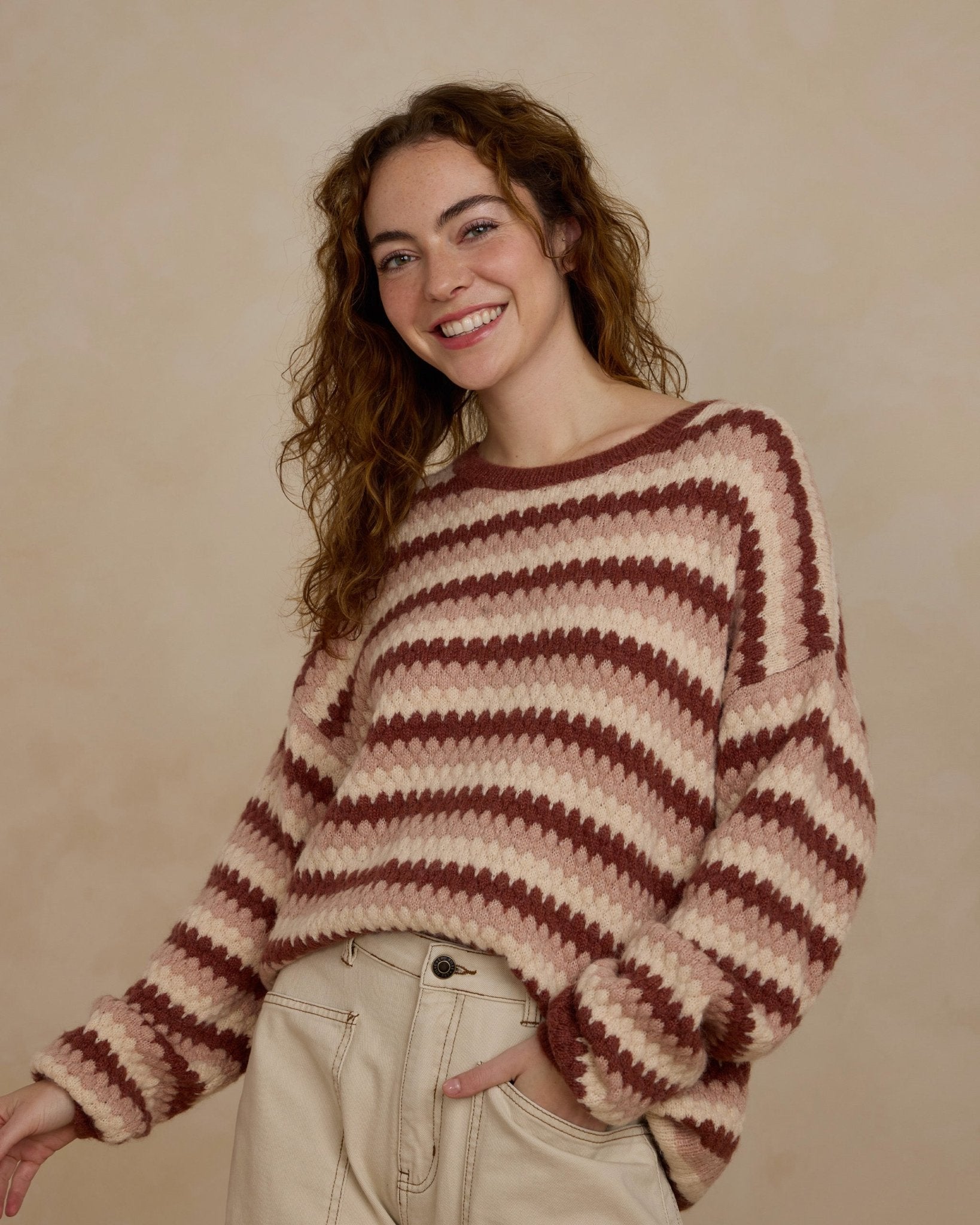 Aspen Sweater | Multi Stripe - Rylee + Cru Canada