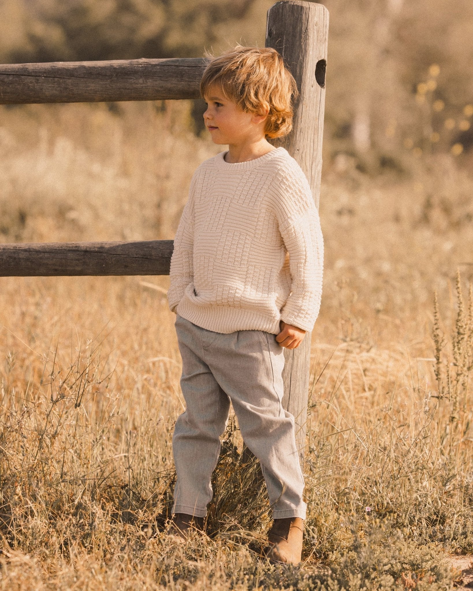 Aspen Sweater || Natural Check - Rylee + Cru Canada