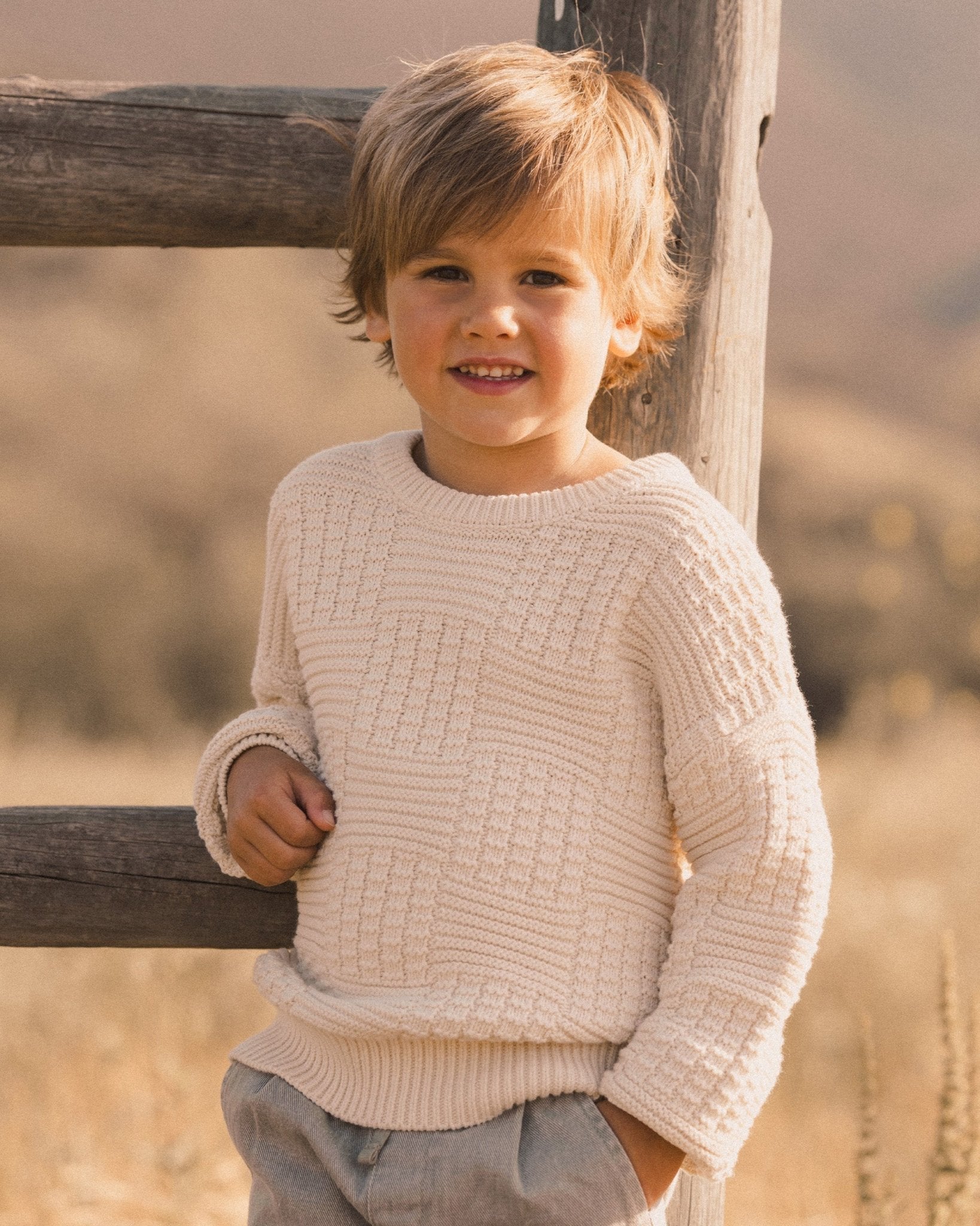 Aspen Sweater || Natural Check - Rylee + Cru Canada