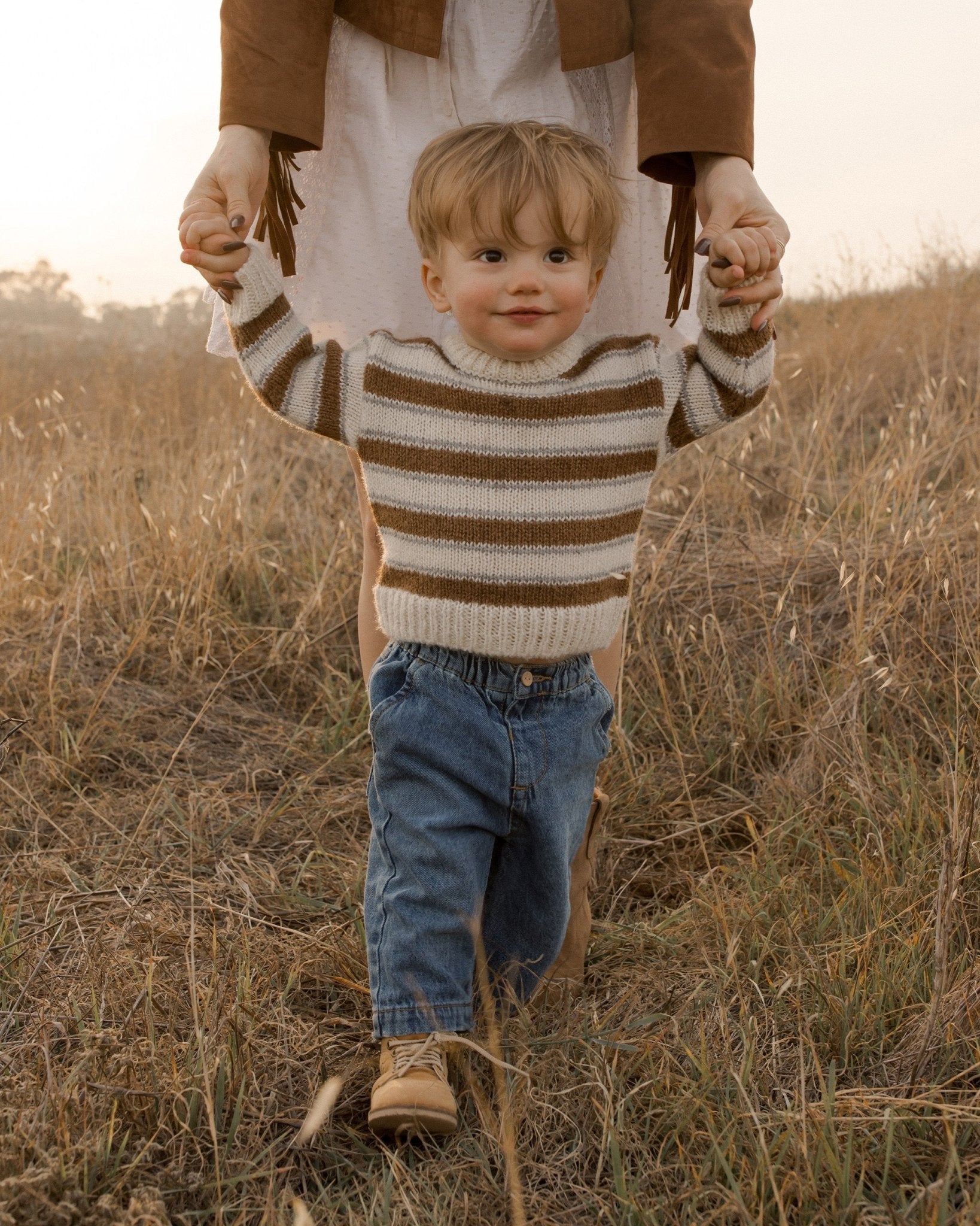 Aspen Sweater || Saddle Stripe - Rylee + Cru Canada