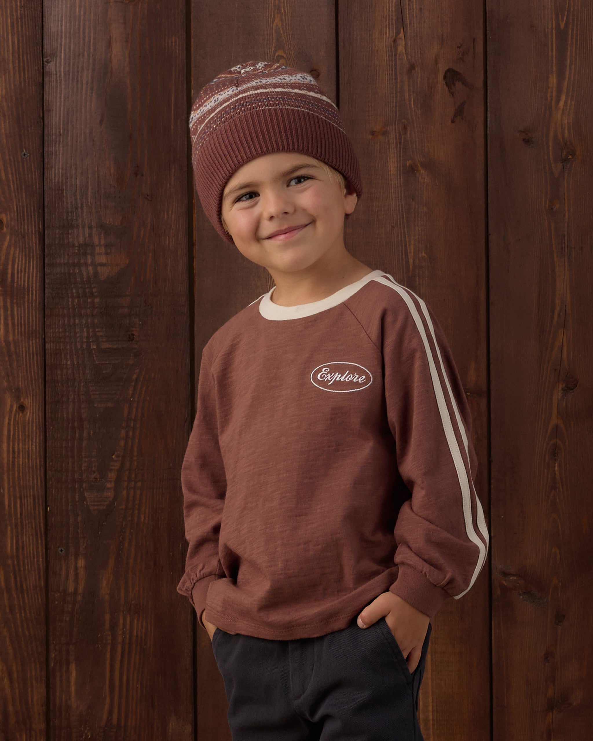 Relaxed Long Sleeve Tee Explore - Rylee + Cru | Kids Clothes | Trendy Baby Clothes | Modern Infant Outfits |