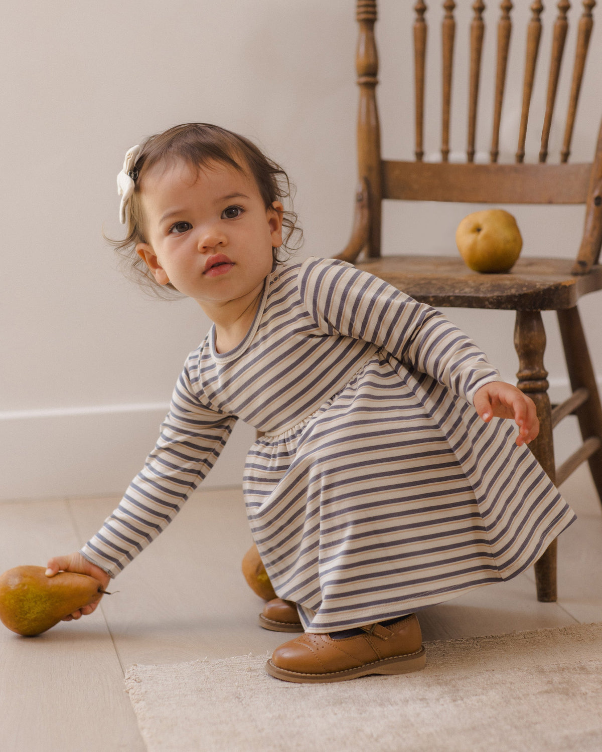 Long Sleeve Baby Dress Vintage Stripe - Rylee + Cru | Kids Clothes | Trendy Baby Clothes | Modern Infant Outfits |