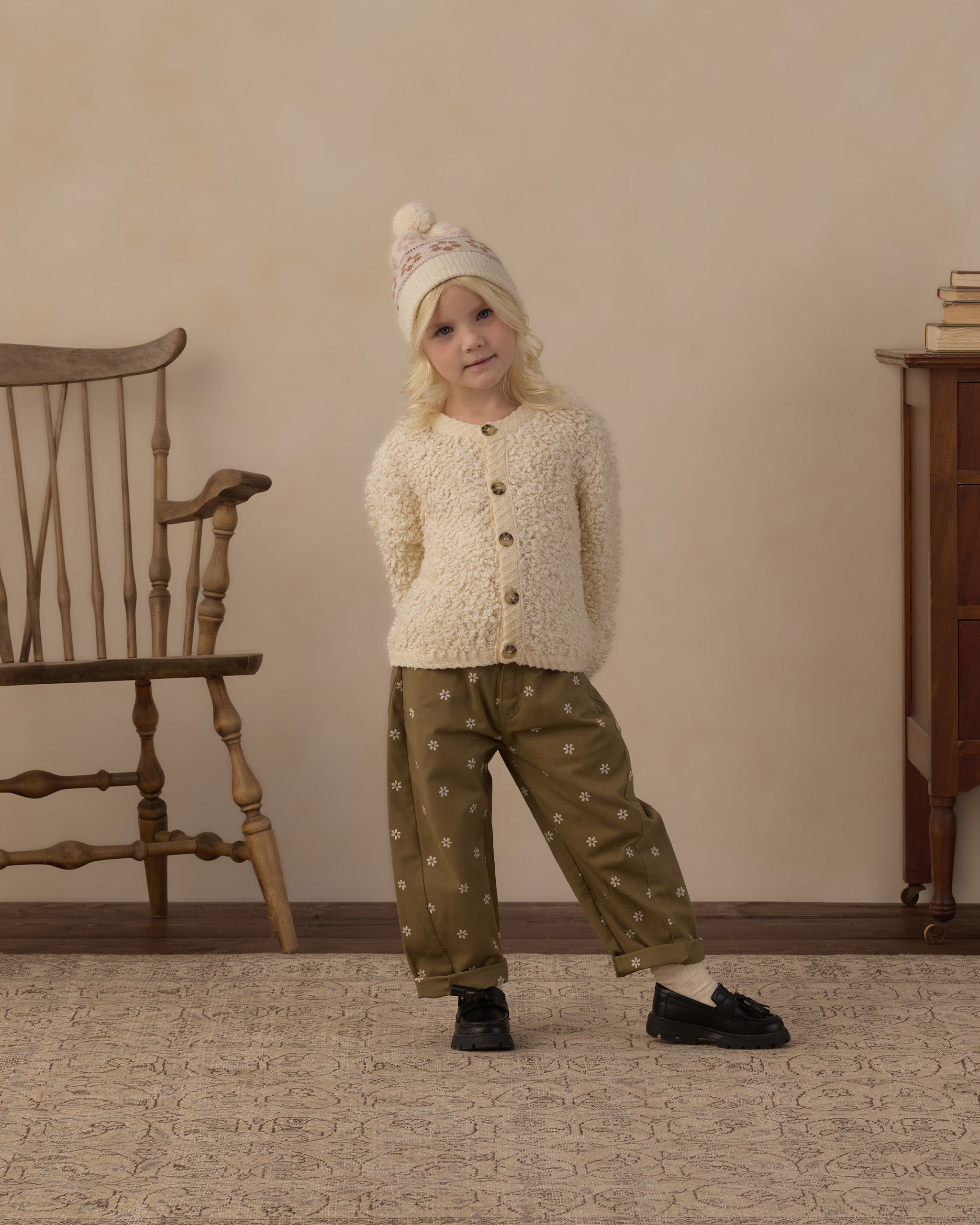 Beanie Flower Fair Isle - Rylee + Cru | Kids Clothes | Trendy Baby Clothes | Modern Infant Outfits |