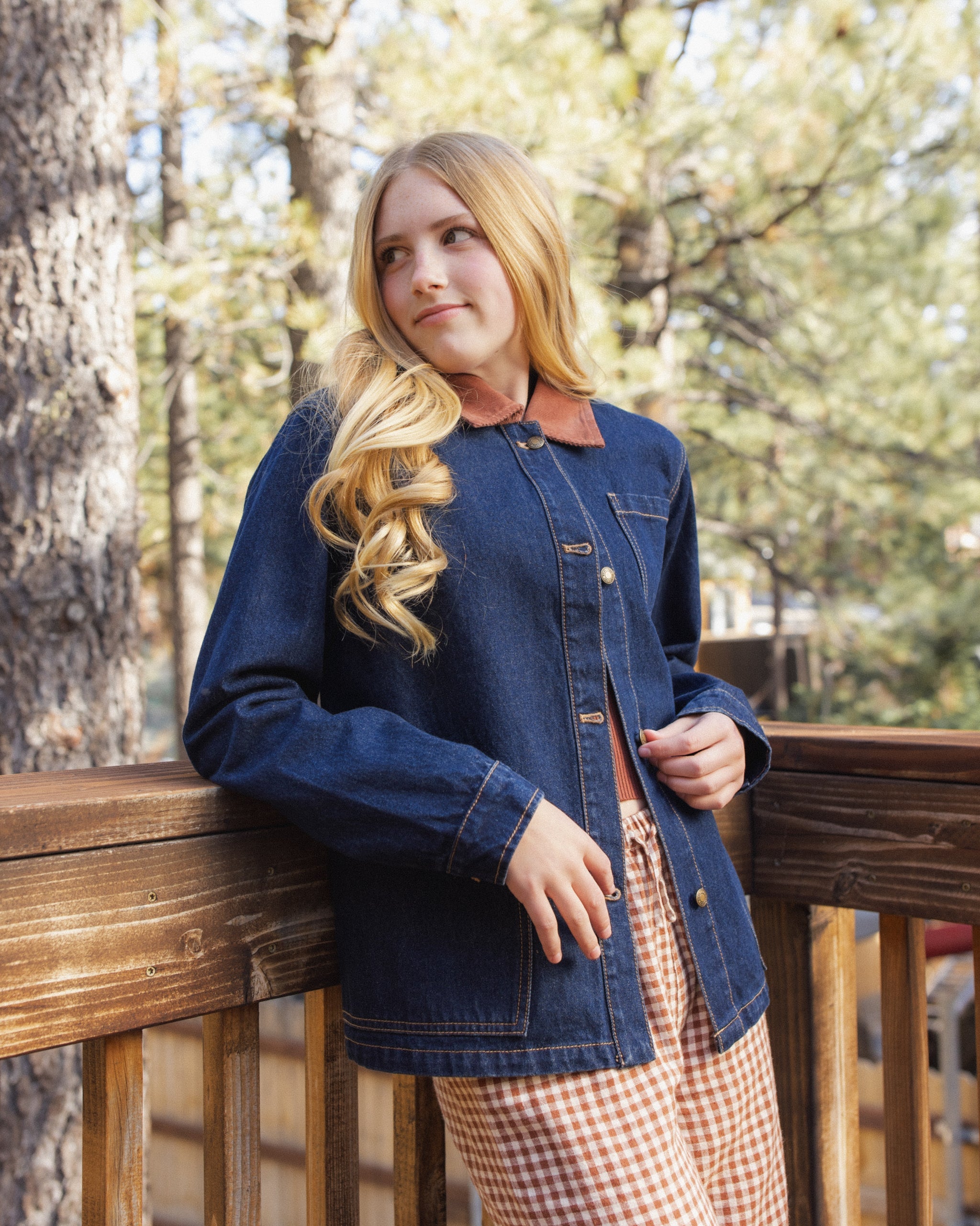 Teen Denim Barn Jacket Dark Indigo - Rylee + Cru | Kids Clothes | Trendy Baby Clothes | Modern Infant Outfits |