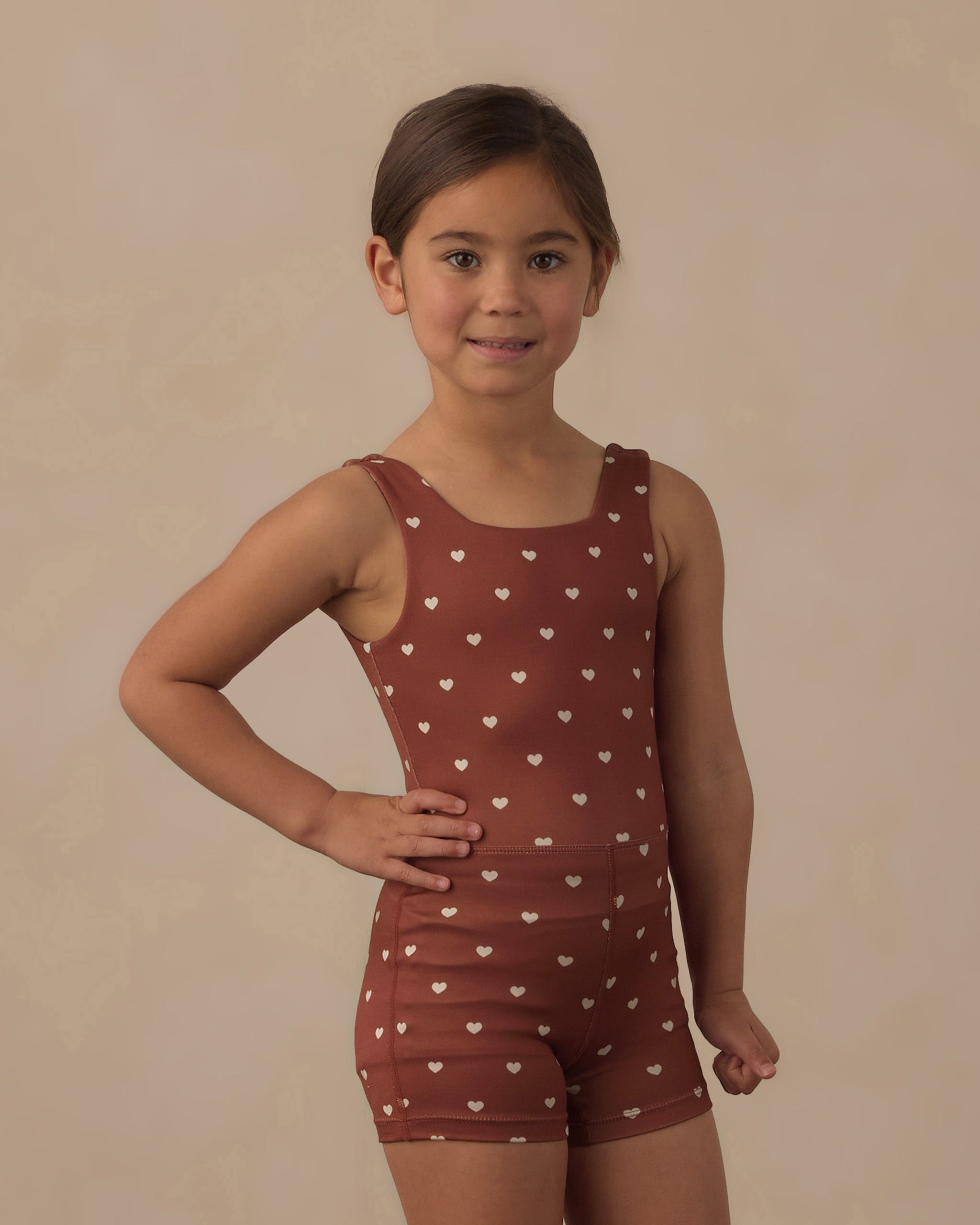Malibu Bodysuit Brick Hearts - Rylee + Cru | Kids Clothes | Trendy Baby Clothes | Modern Infant Outfits |
