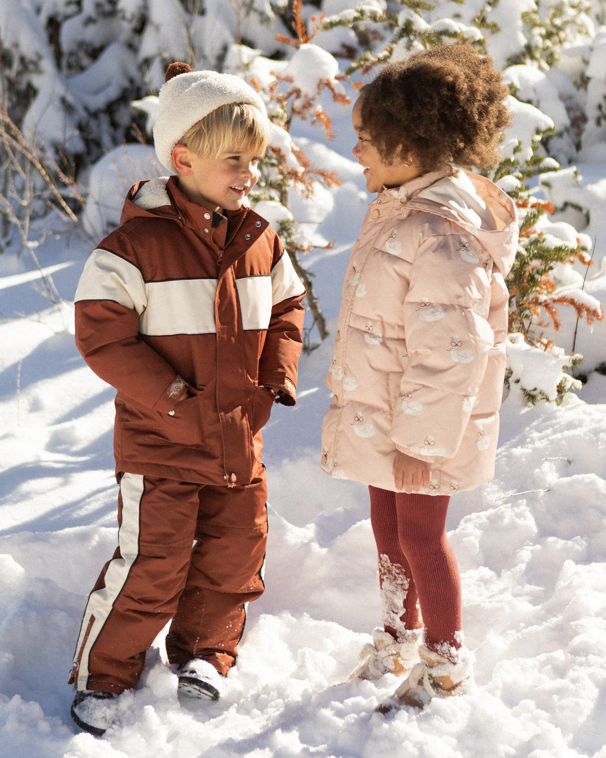 Snow Bib Brick - Rylee + Cru | Kids Clothes | Trendy Baby Clothes | Modern Infant Outfits |