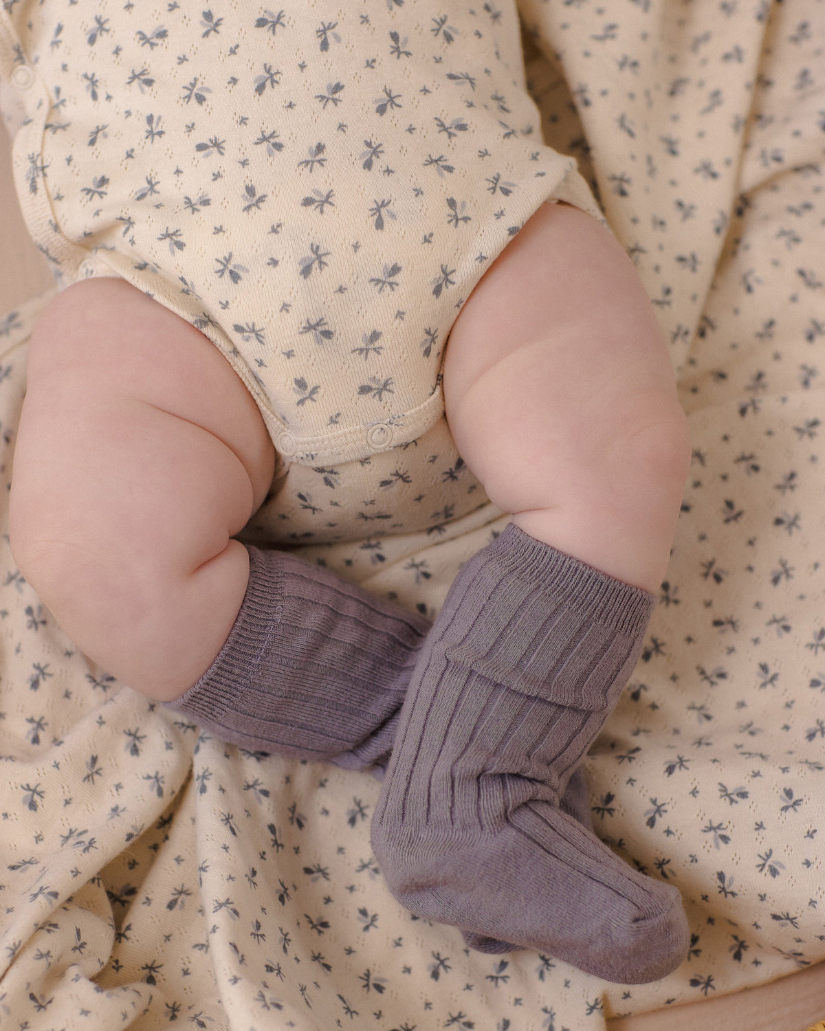 Side Snap Bodysuit Blue Ditsy - Rylee + Cru | Kids Clothes | Trendy Baby Clothes | Modern Infant Outfits |