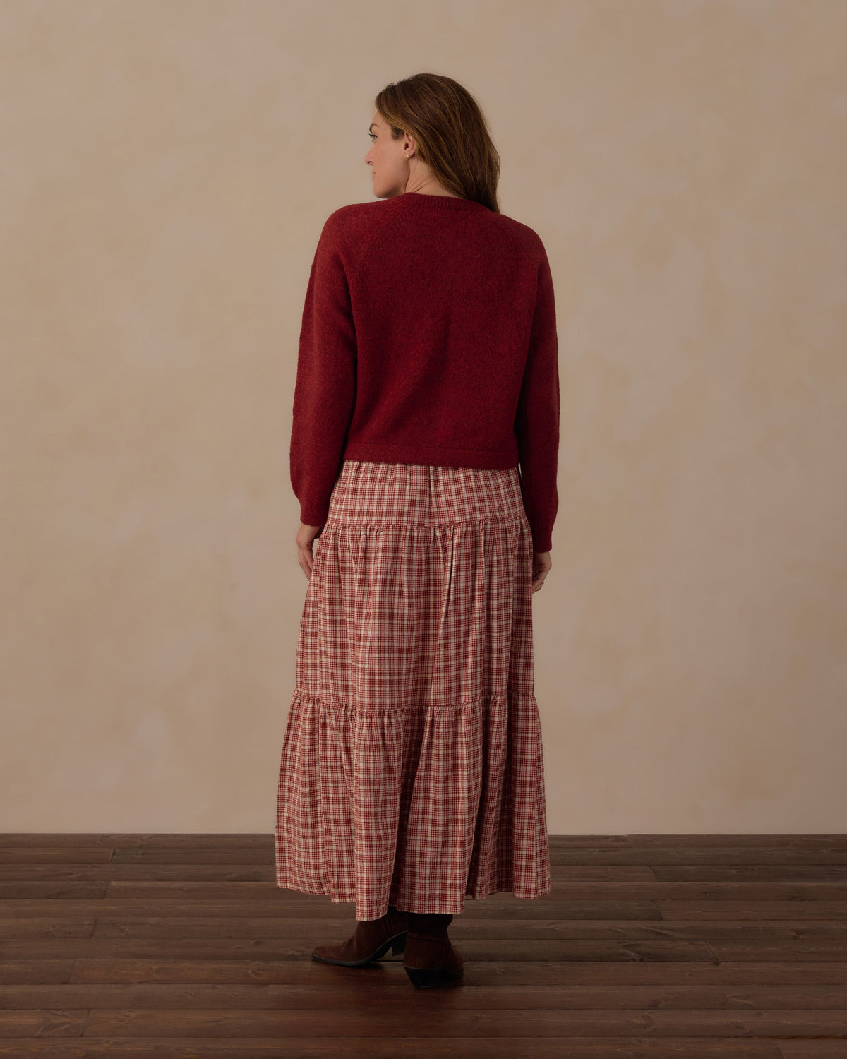 Women's Tiered Midi Skirt Vintage Plaid - Rylee + Cru | Kids Clothes | Trendy Baby Clothes | Modern Infant Outfits |