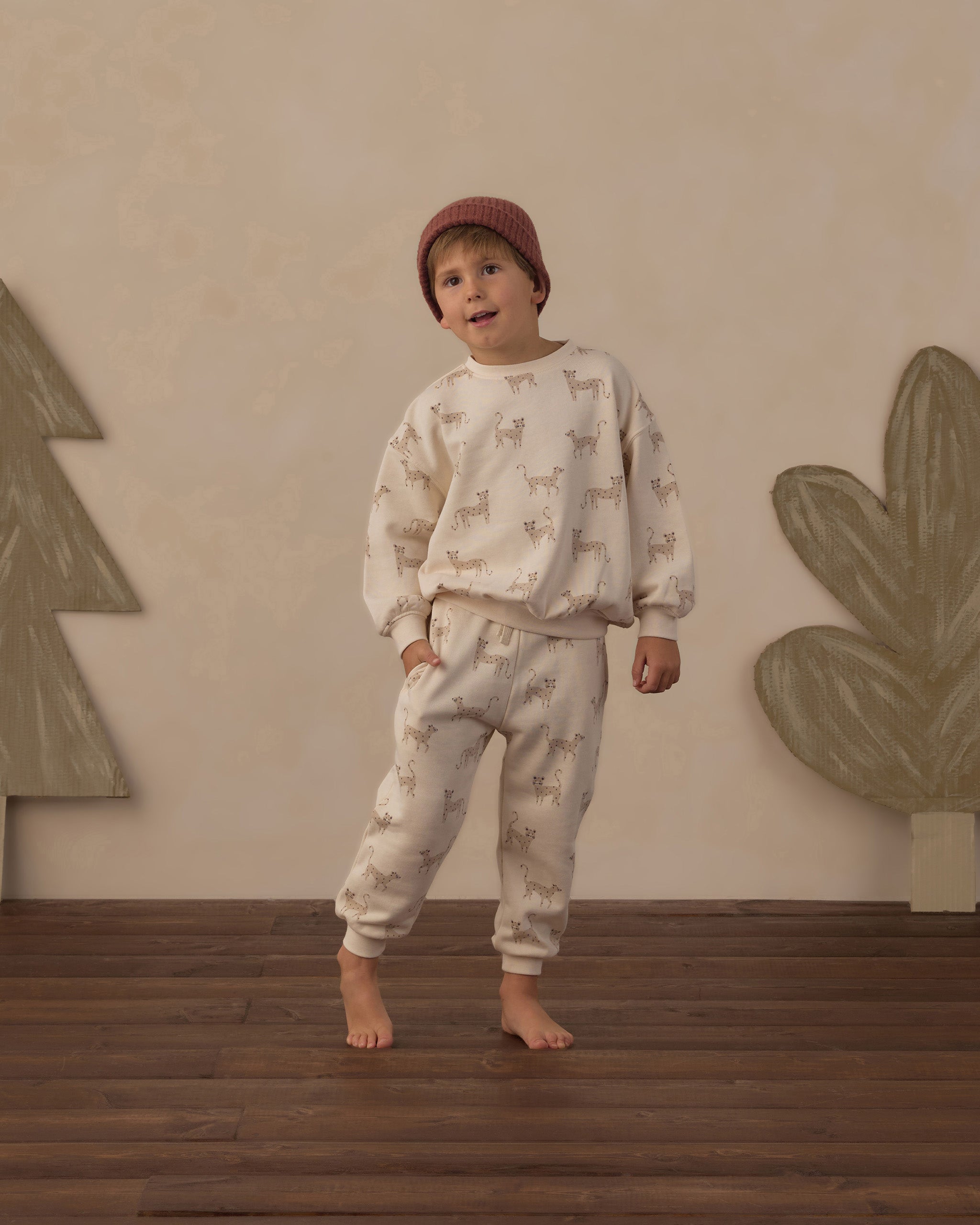 Relaxed Sweatshirt Leopards - Rylee + Cru | Kids Clothes | Trendy Baby Clothes | Modern Infant Outfits |