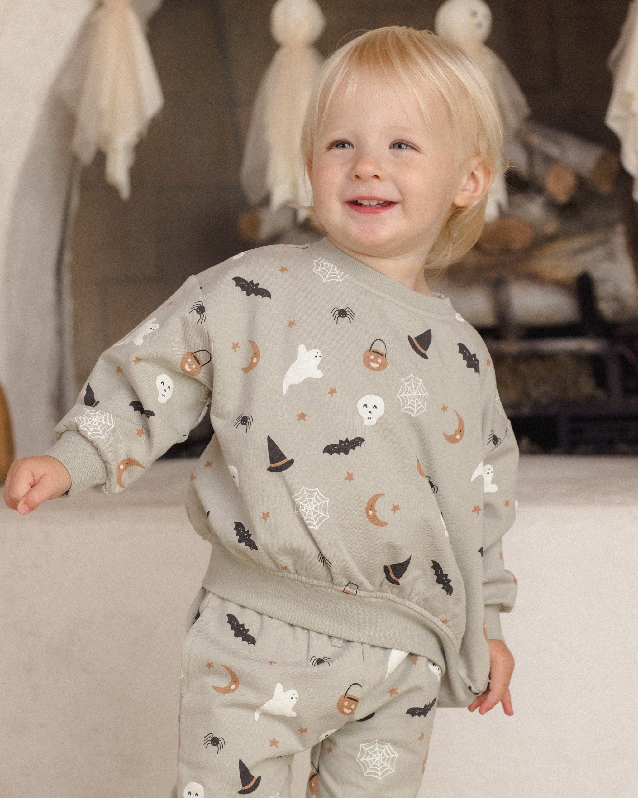 Relaxed Fleece Sweatshirt Halloween Things - Rylee + Cru | Kids Clothes | Trendy Baby Clothes | Modern Infant Outfits |