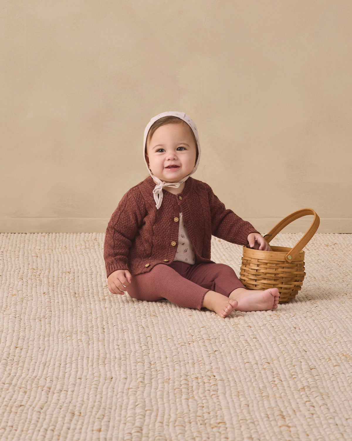 Baby Bonnet Heart Ditsy - Rylee + Cru | Kids Clothes | Trendy Baby Clothes | Modern Infant Outfits |