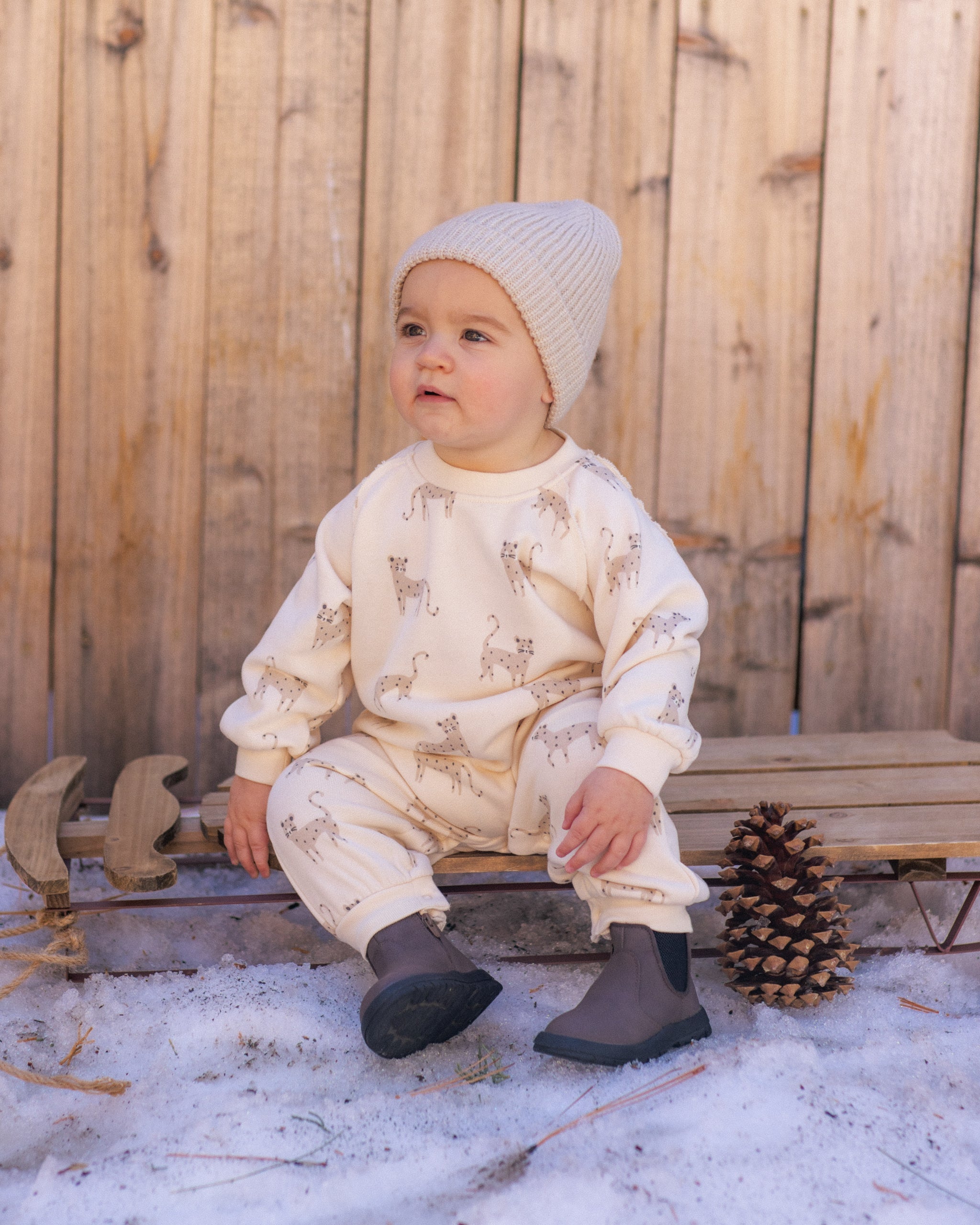 Raglan Jumpsuit Leopards - Rylee + Cru | Kids Clothes | Trendy Baby Clothes | Modern Infant Outfits |