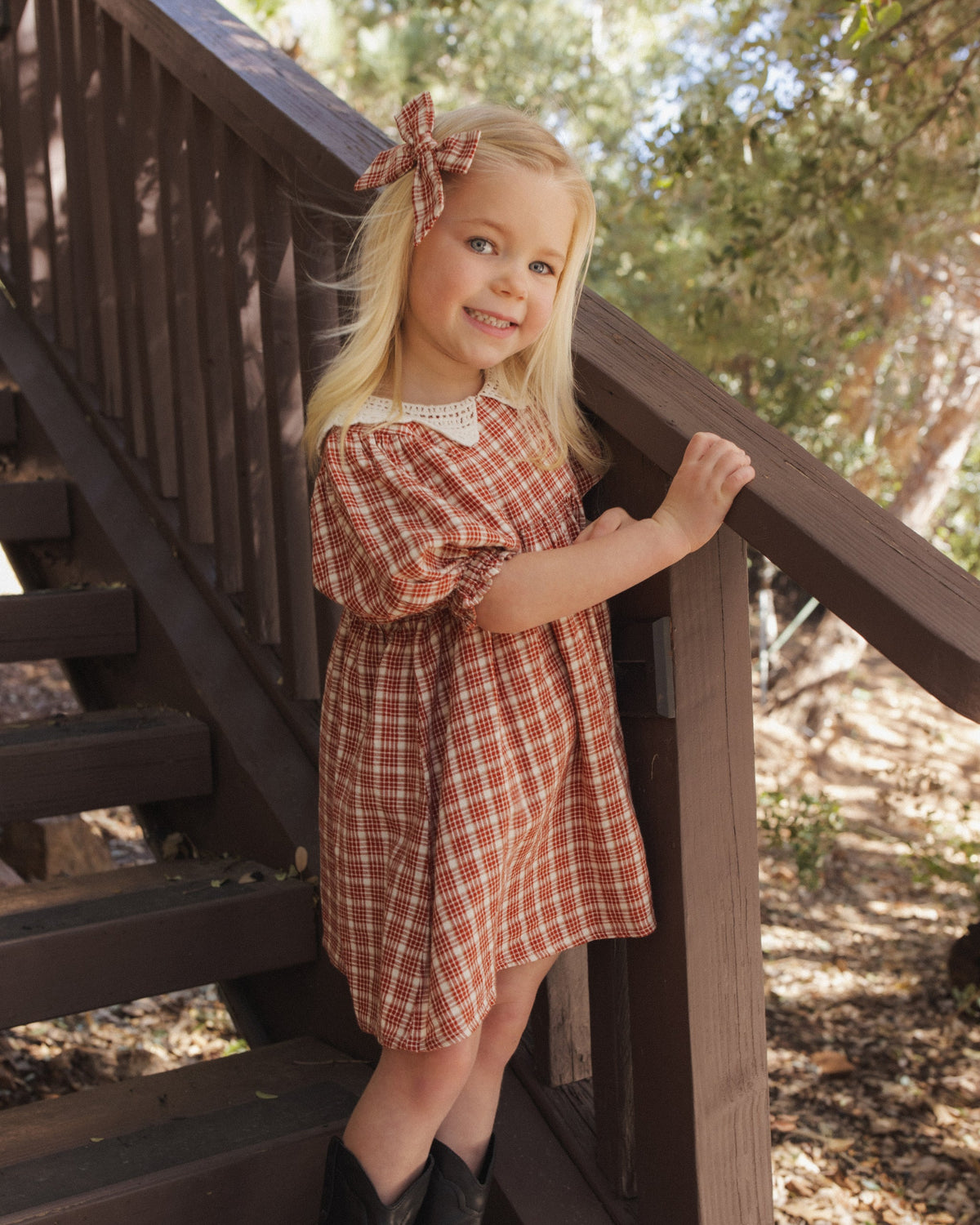 Bow Vintage Plaid - Rylee + Cru | Kids Clothes | Trendy Baby Clothes | Modern Infant Outfits |