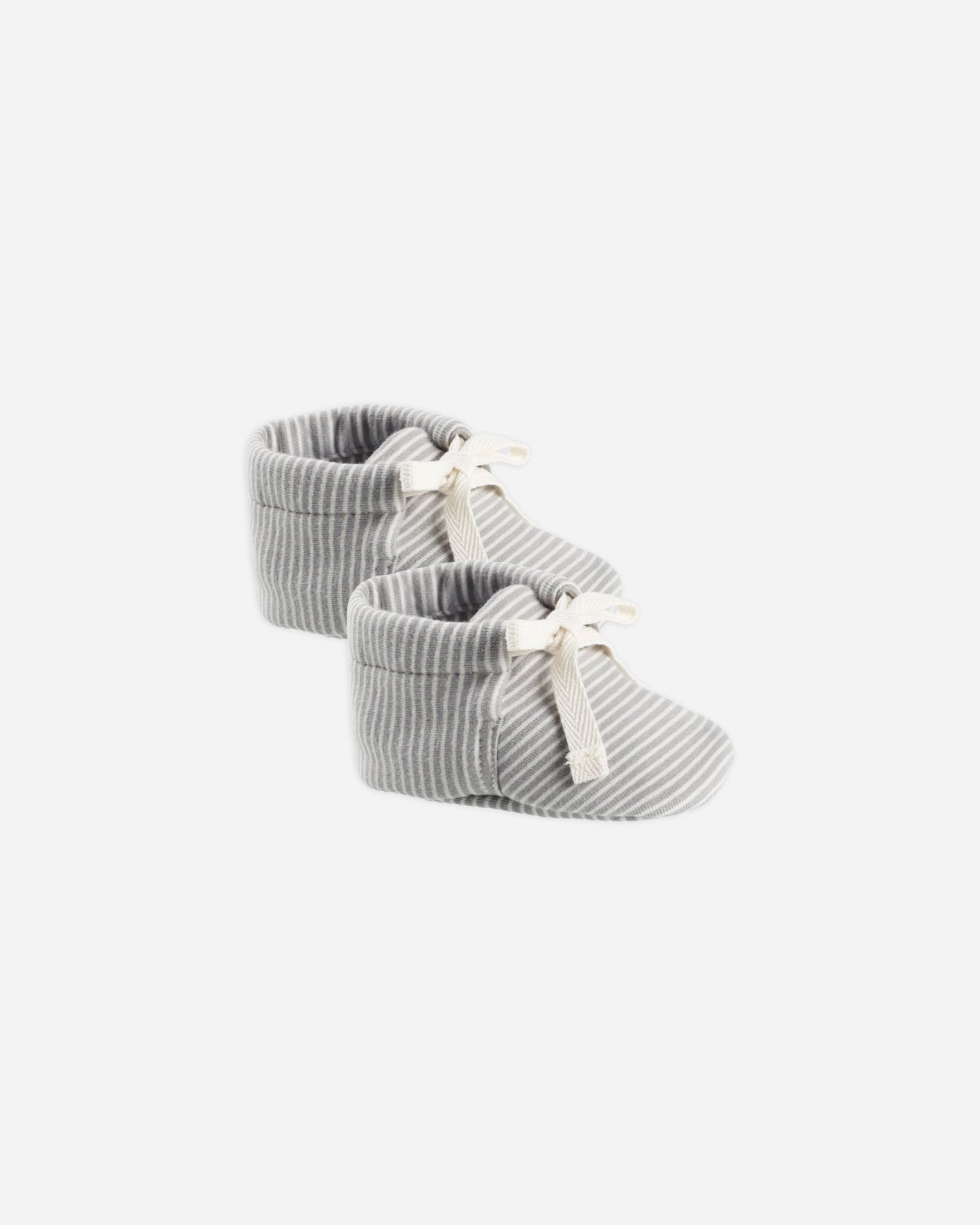 Baby Booties || Blue Micro Stripe - Rylee + Cru Canada