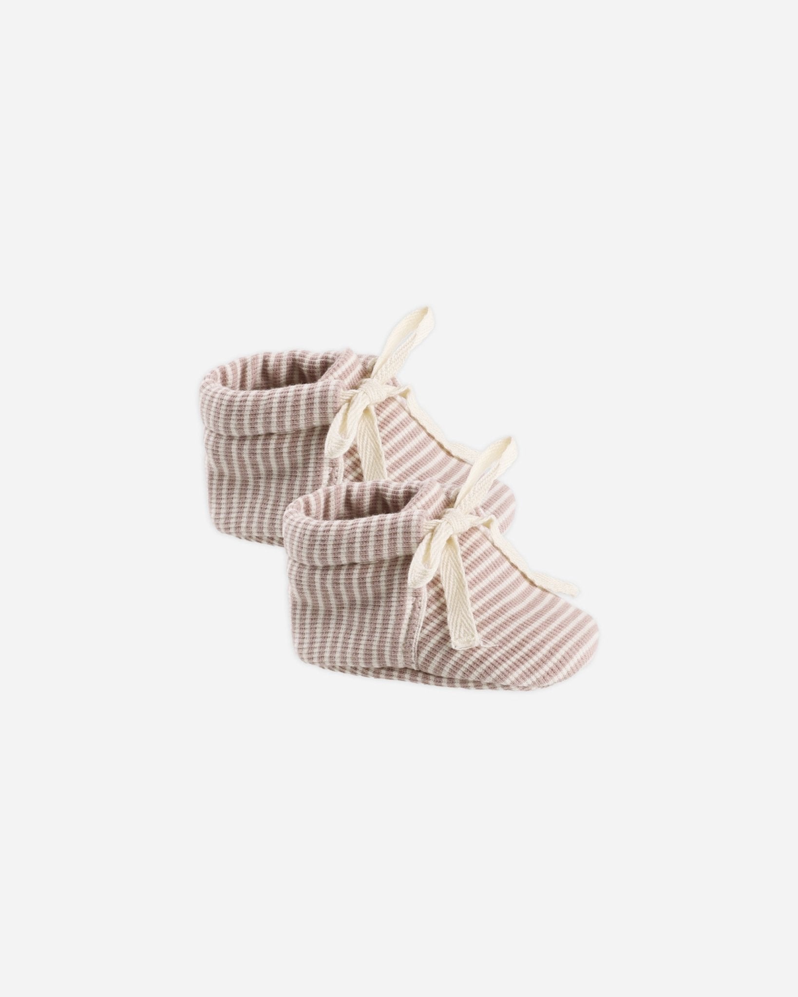 Baby Booties || Mauve Stripe - Rylee + Cru Canada