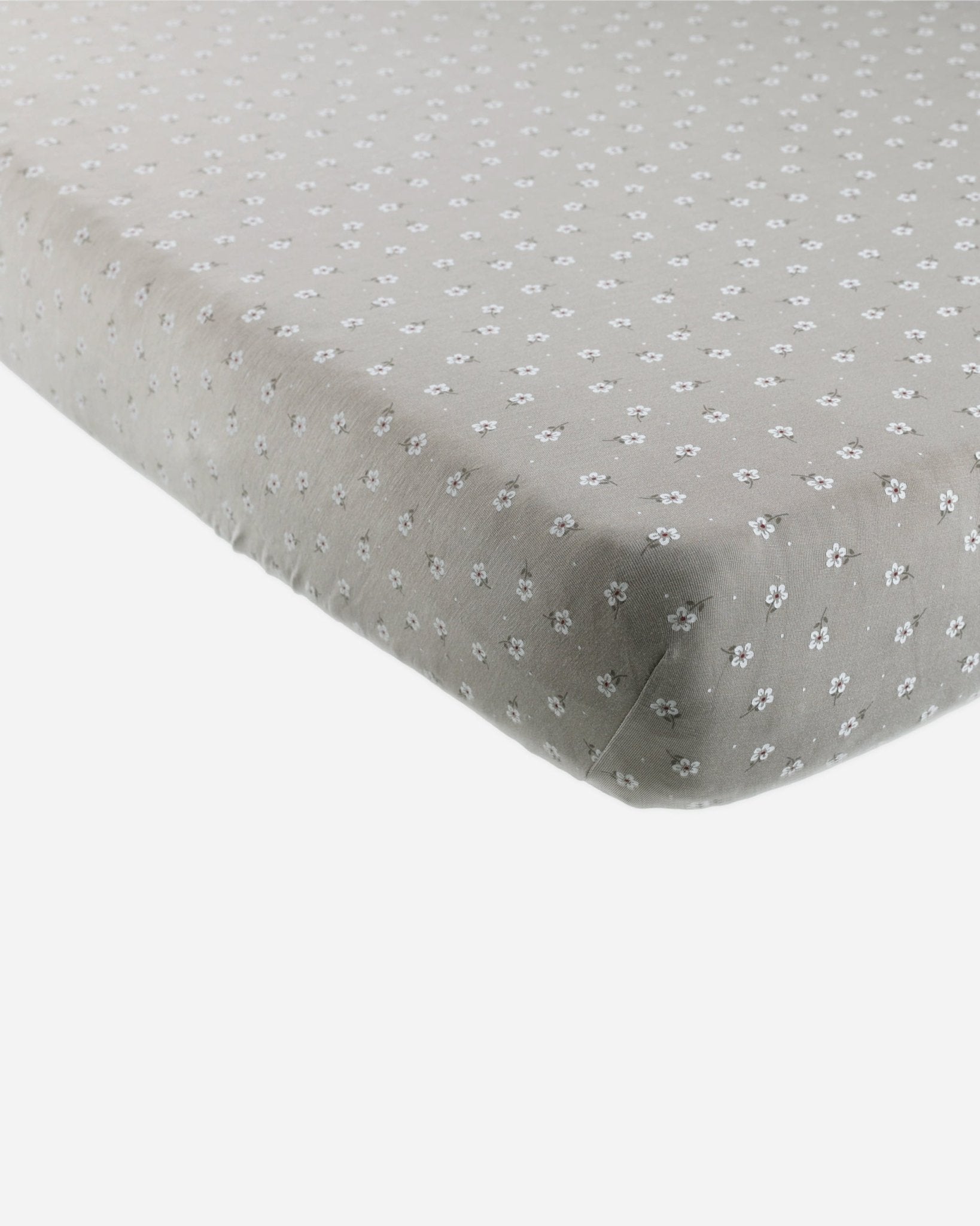 Bamboo Crib Sheet || Blue Ditsy - Rylee + Cru Canada