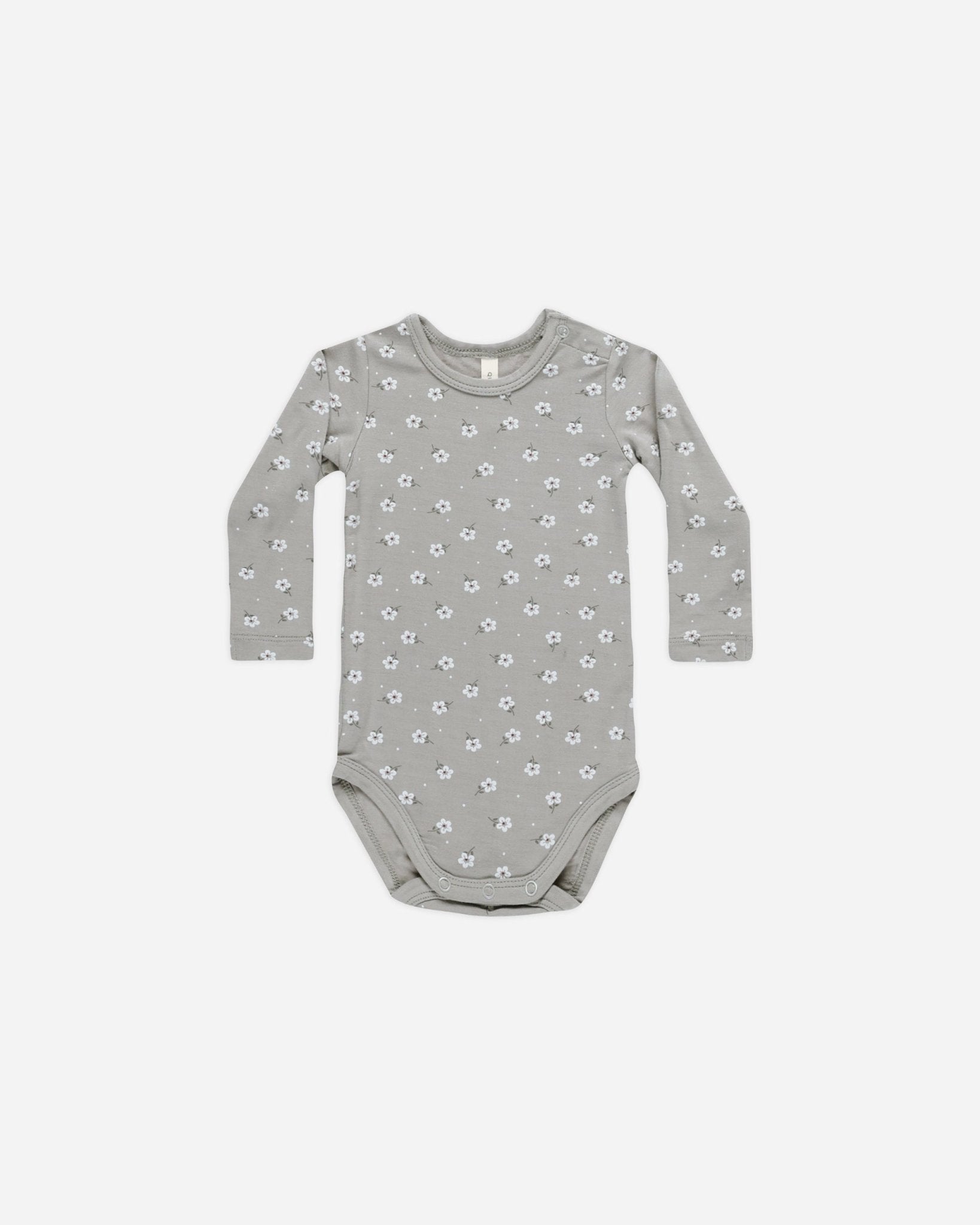 Bamboo Long Sleeve Bodysuit || Blue Ditsy - Rylee + Cru Canada