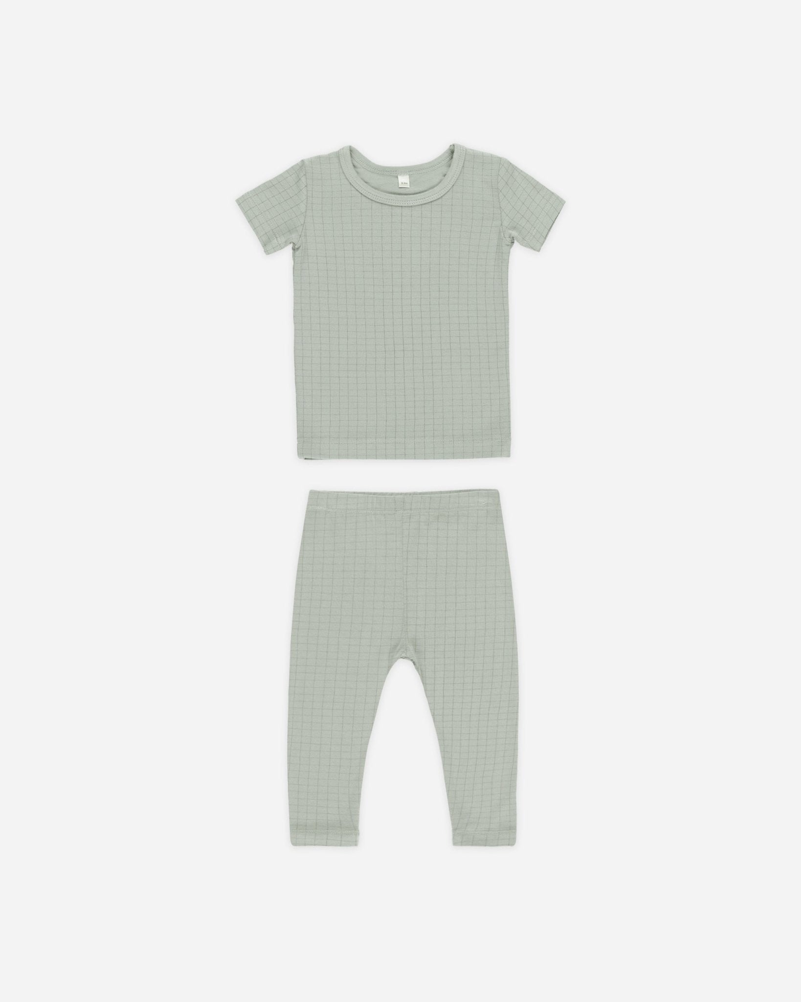 Bamboo Short Sleeve Pajama Set || Grid* - Rylee + Cru Canada