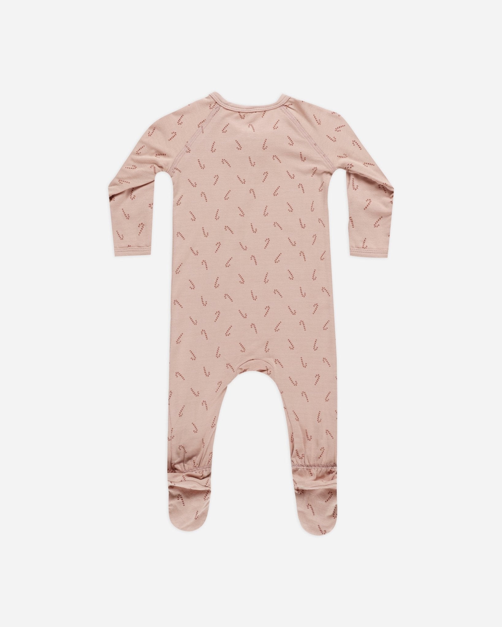 Bamboo Zip Footie || Candy Cane - Rylee + Cru Canada