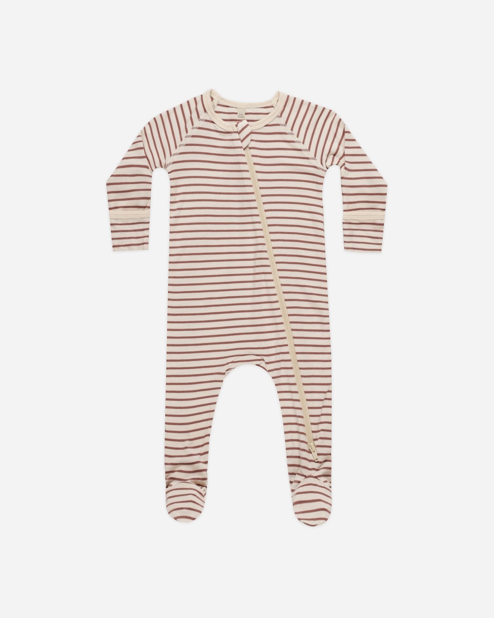 Bamboo Zip Footie || Candy Stripe - Rylee + Cru Canada