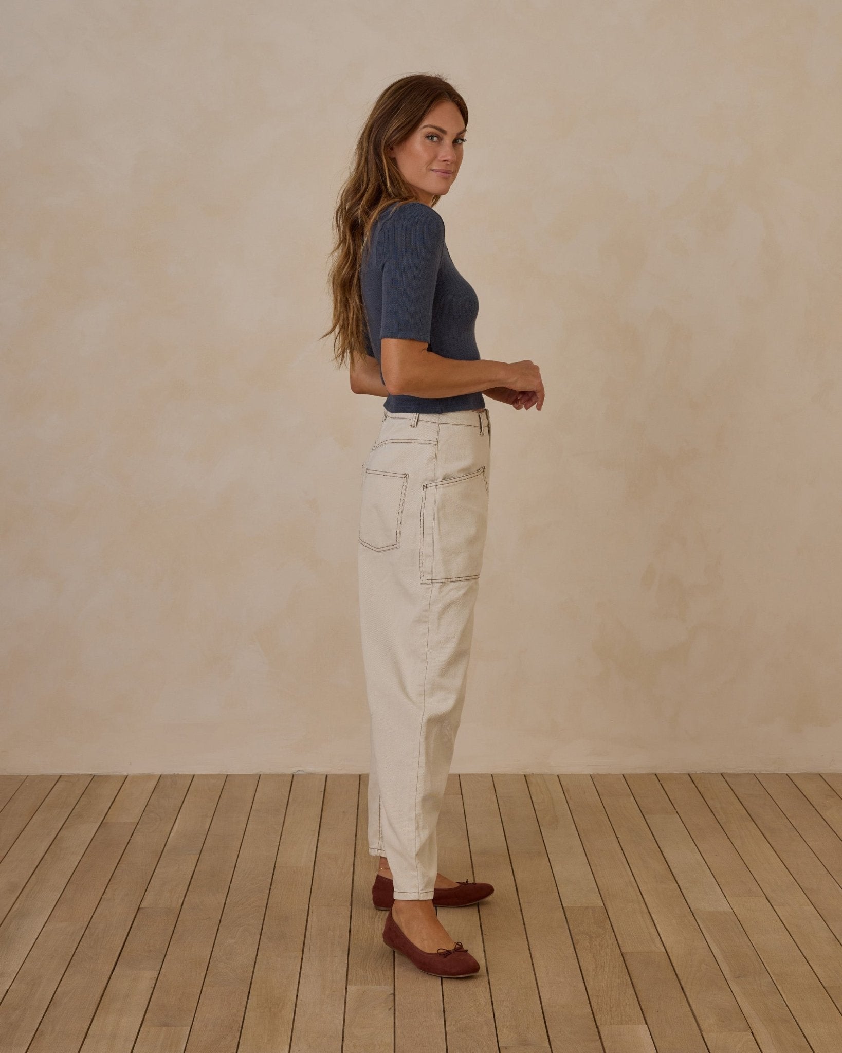 Barrel Pant | Natural - Rylee + Cru Canada