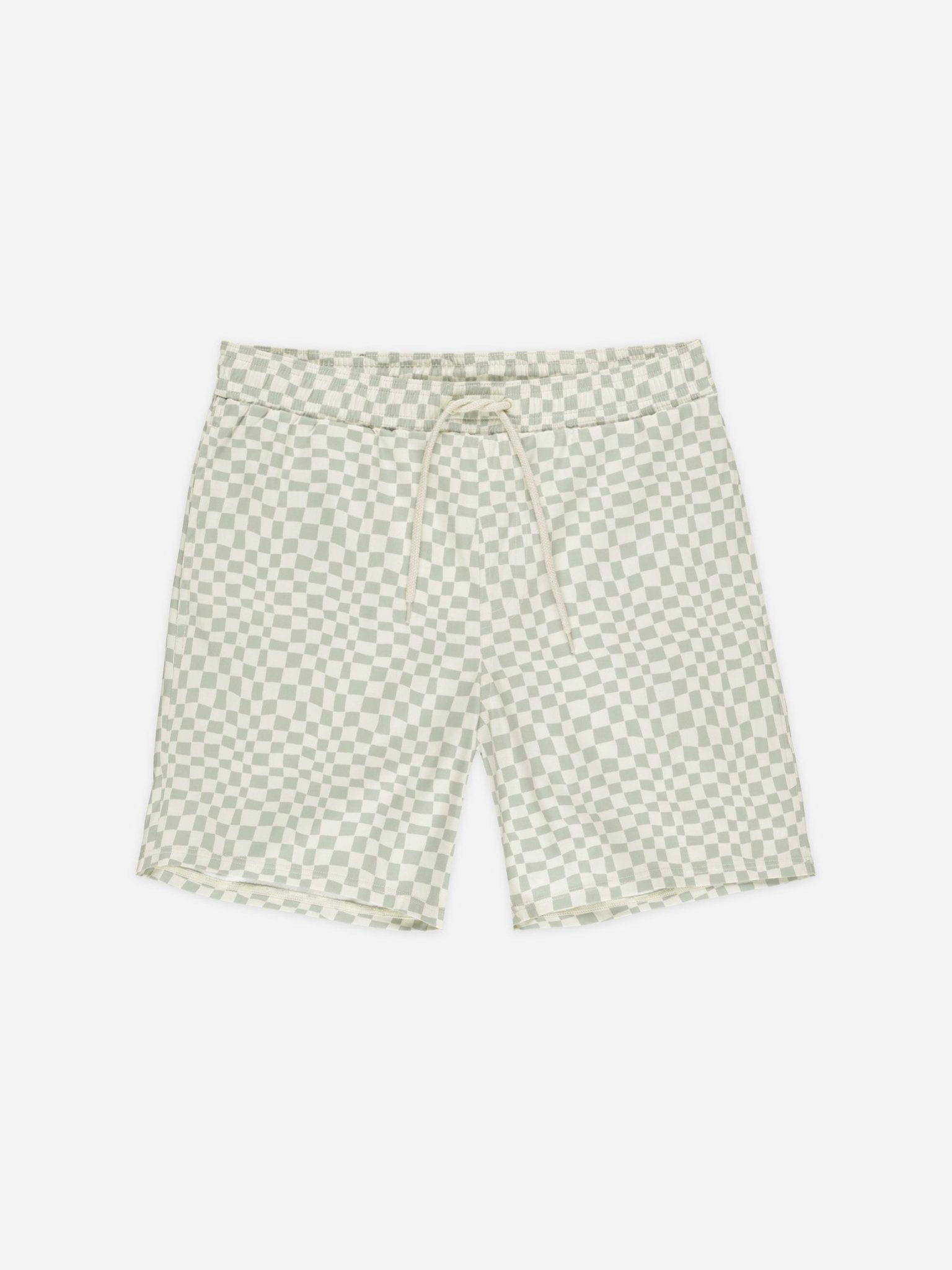 Basic Boardshort | Seafoam Check - Rylee + Cru Canada