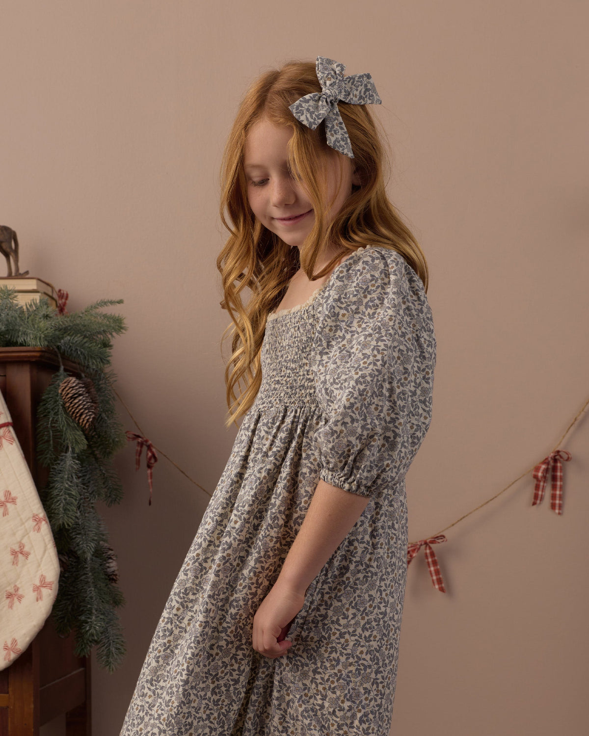 Bow Slate Floral - Rylee + Cru | Kids Clothes | Trendy Baby Clothes | Modern Infant Outfits |