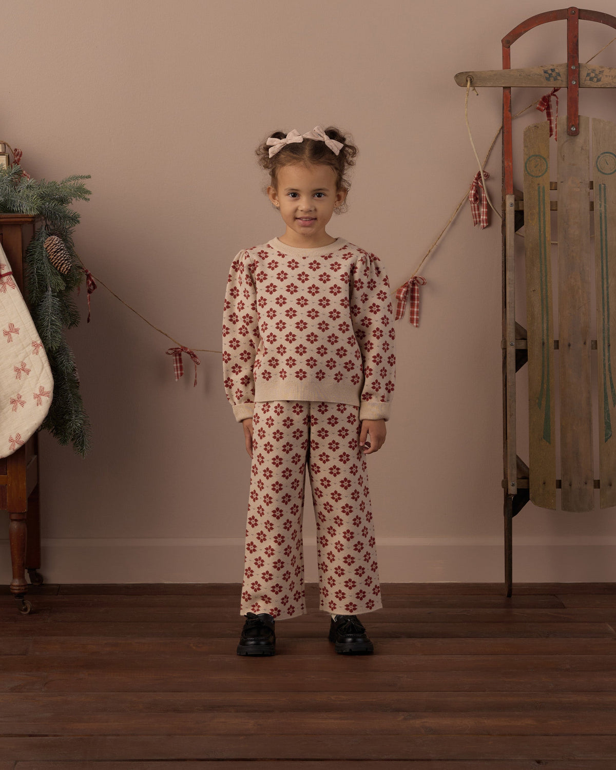 Shiloh Sweater Poinsettia - Rylee + Cru | Kids Clothes | Trendy Baby Clothes | Modern Infant Outfits |