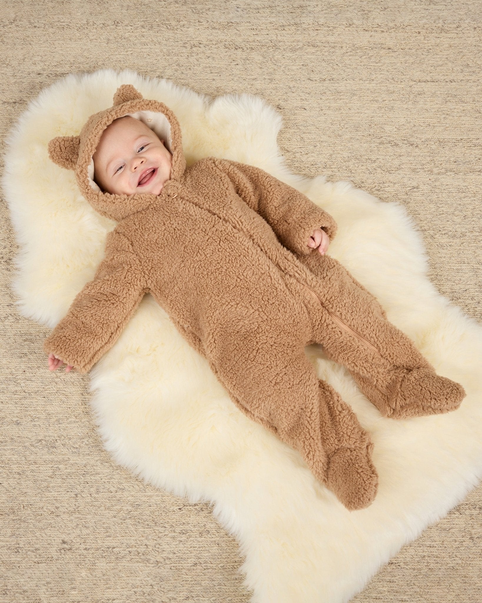 Bear Jumpsuit || Beige - Rylee + Cru Canada