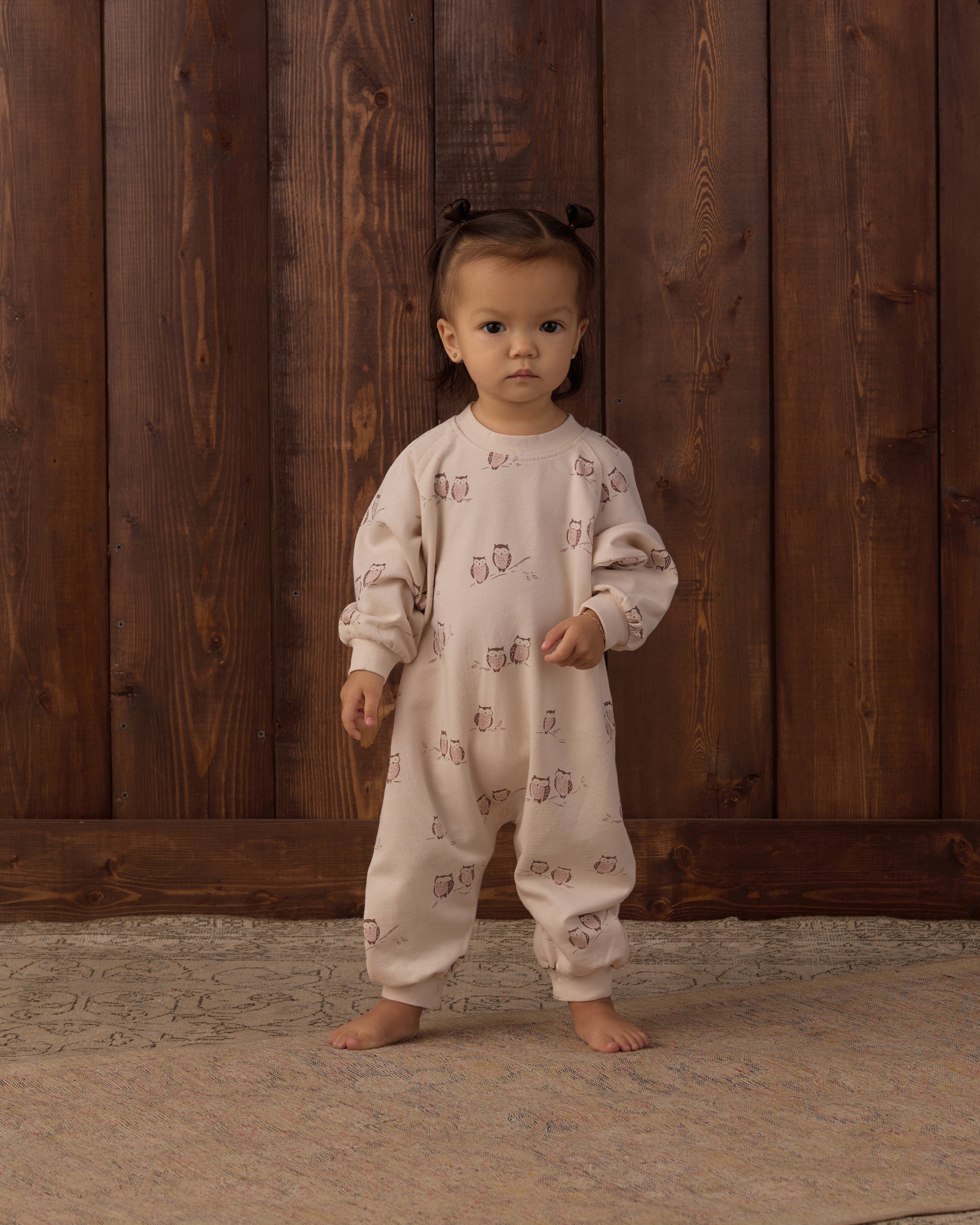 Raglan Jumpsuit Owls - Rylee + Cru | Kids Clothes | Trendy Baby Clothes | Modern Infant Outfits |