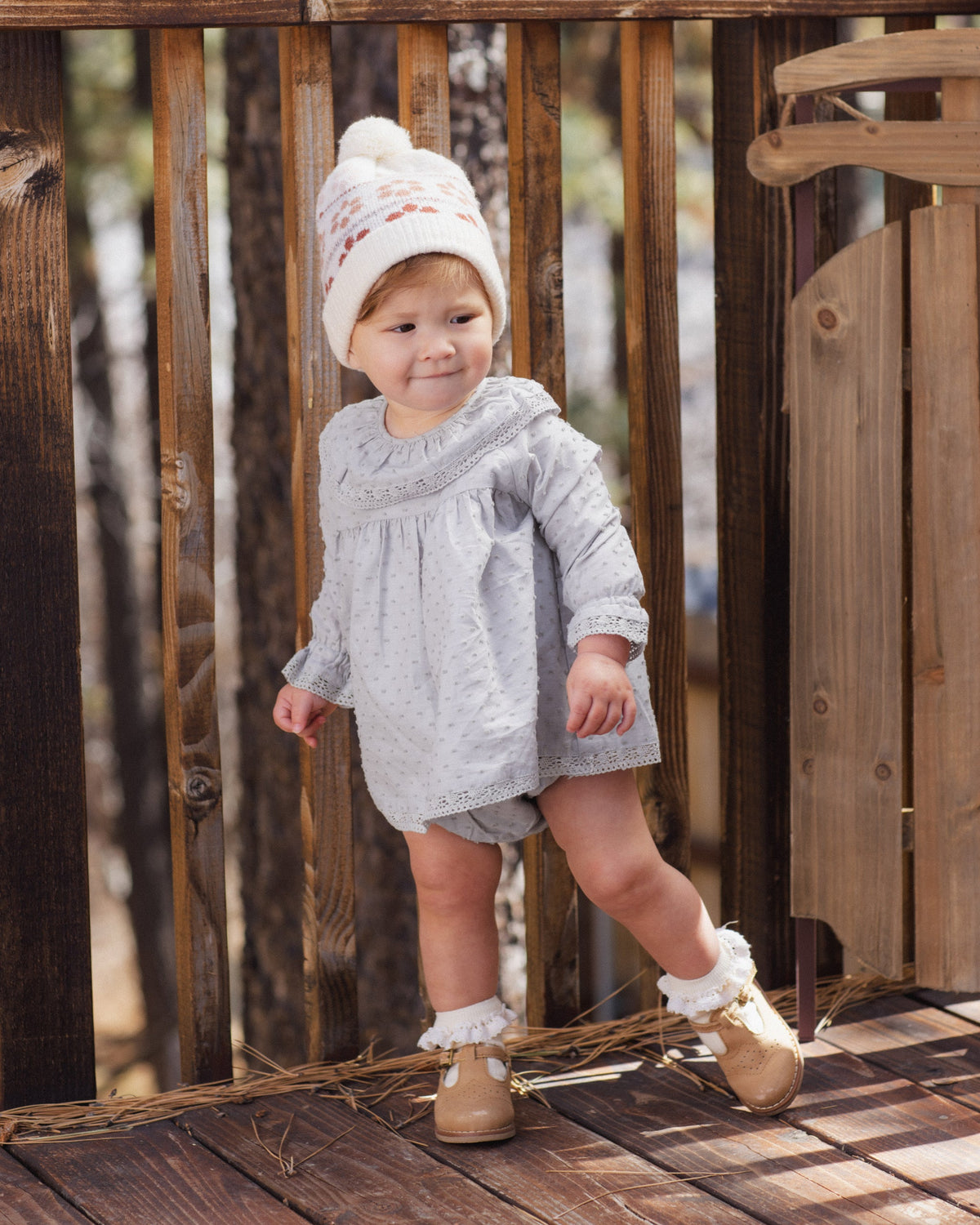 Beanie Flower Fair Isle - Rylee + Cru | Kids Clothes | Trendy Baby Clothes | Modern Infant Outfits |