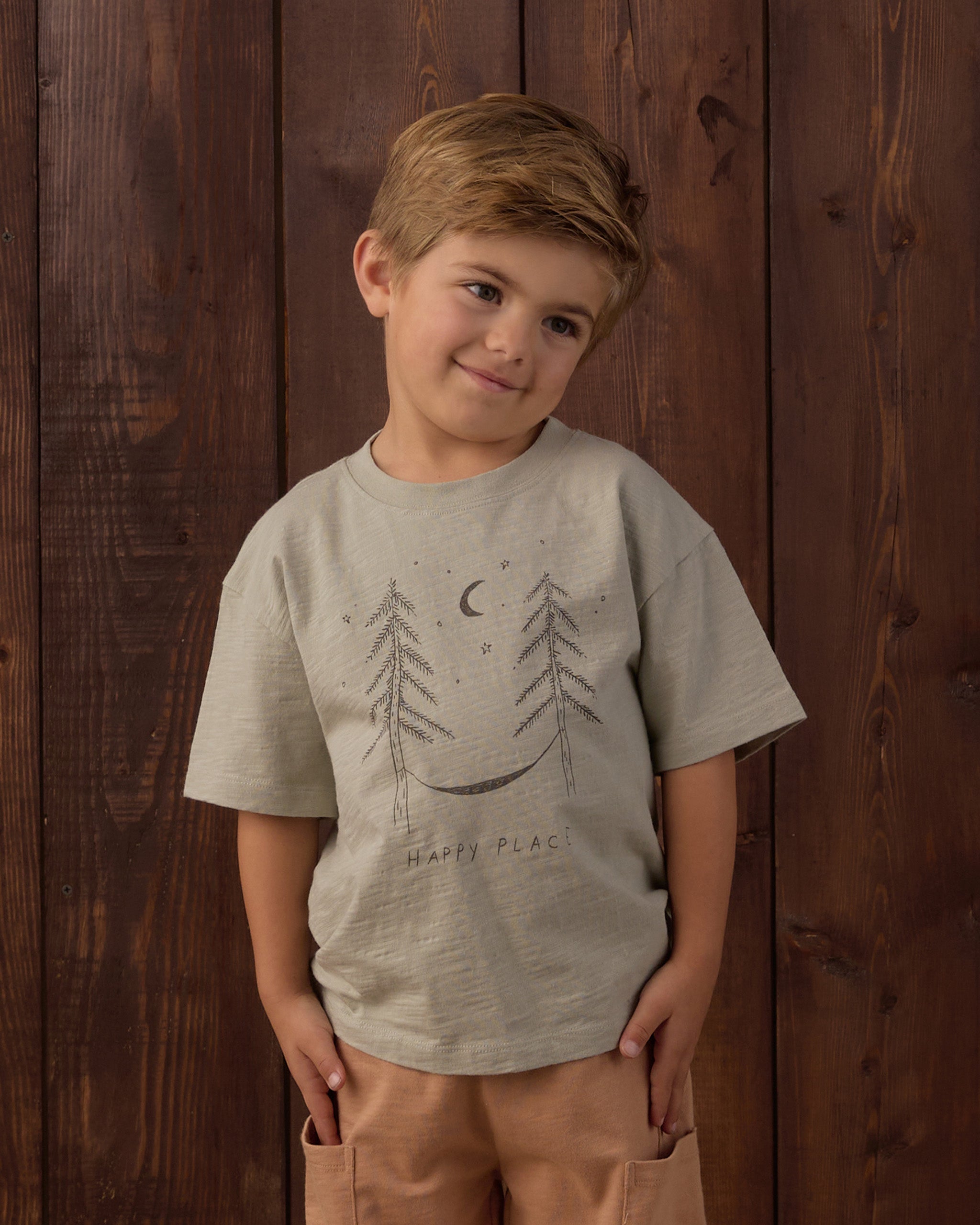 Relaxed Tee Happy Place - Rylee + Cru | Kids Clothes | Trendy Baby Clothes | Modern Infant Outfits |