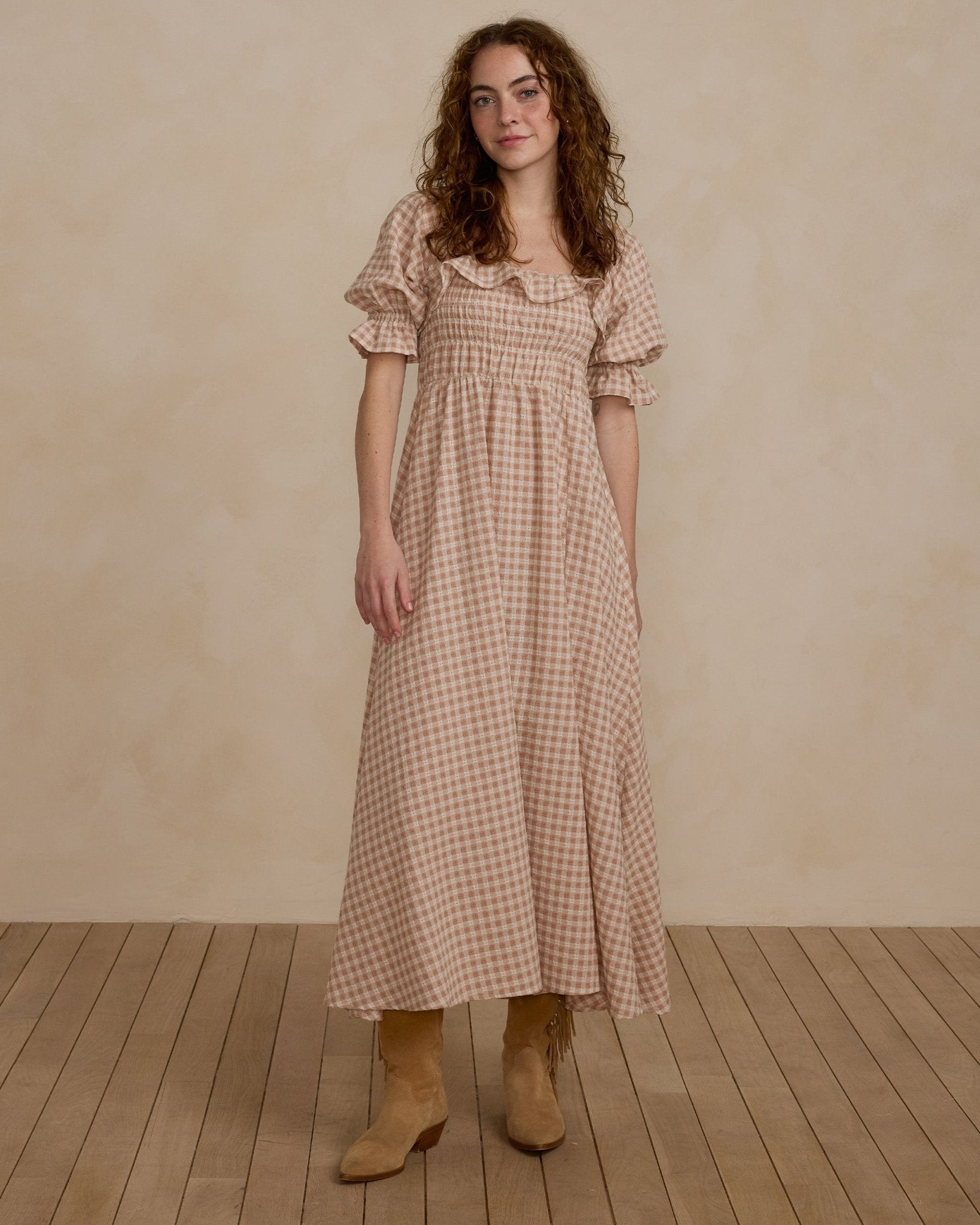 Birdie Dress | Pink Gingham - Rylee + Cru Canada