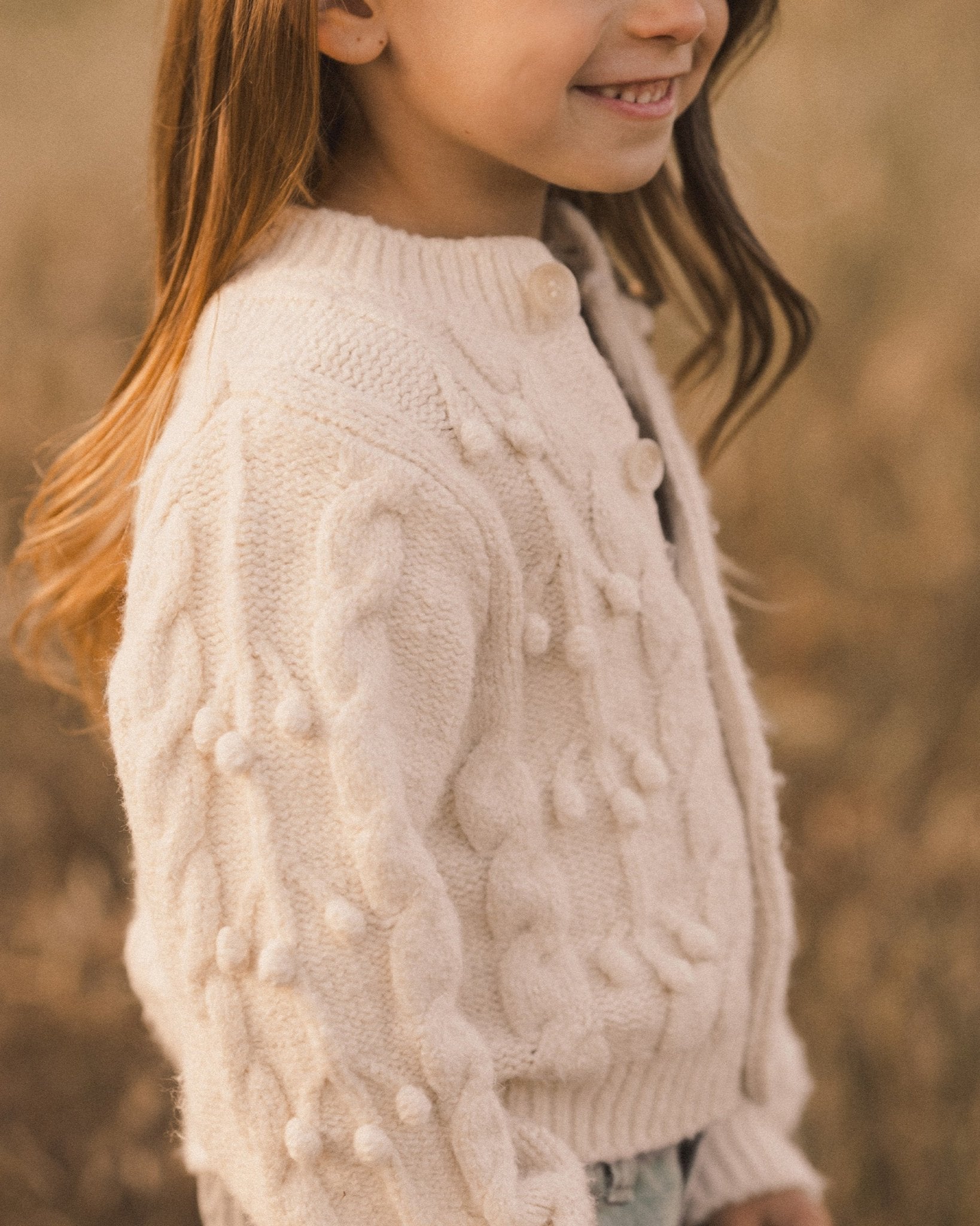 Bobble Cardigan || Natural - Rylee + Cru Canada