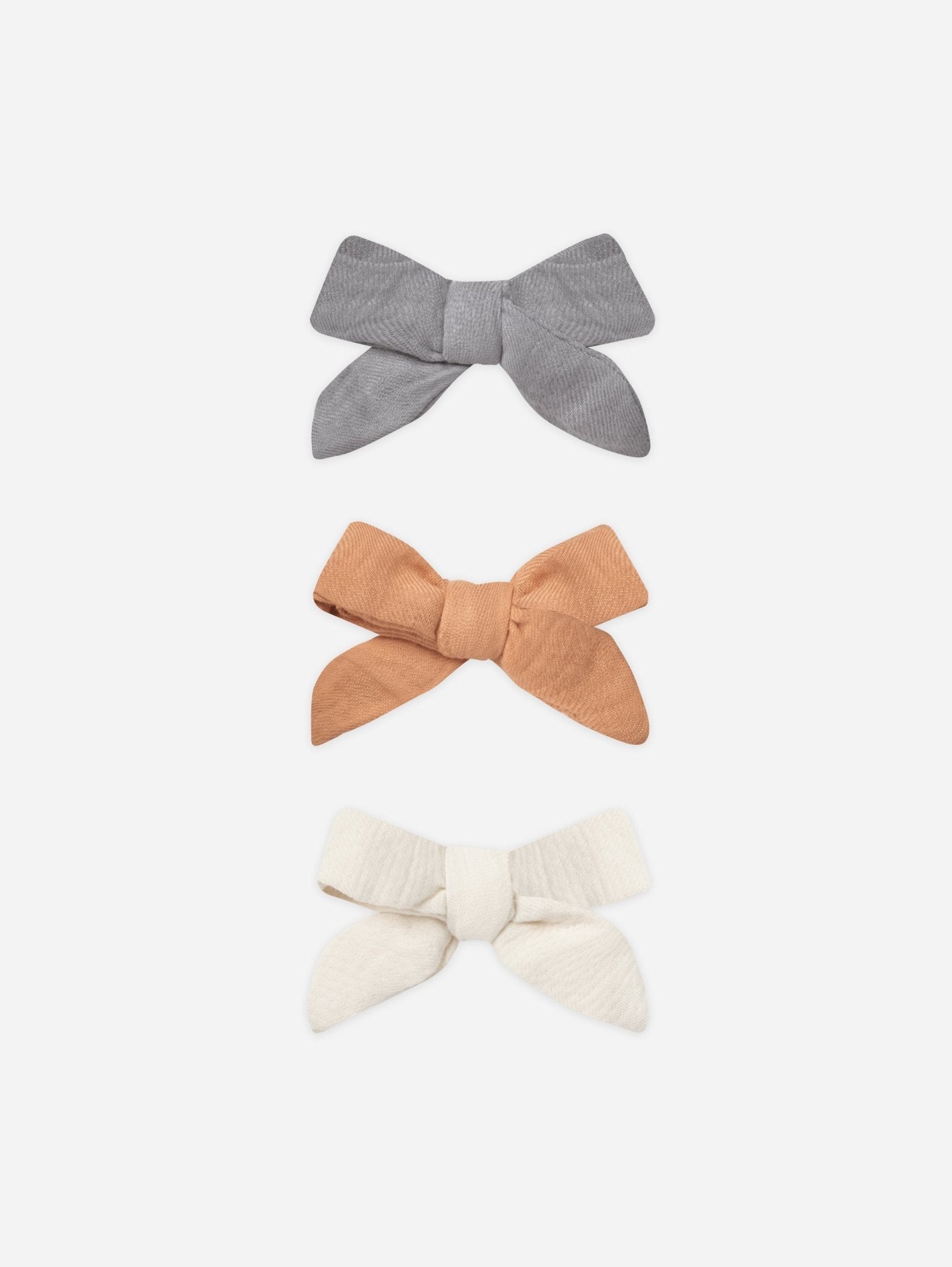 Bow W. Clip, Set Of 3 || Lagoon, Melon, Ivory - Rylee + Cru Canada