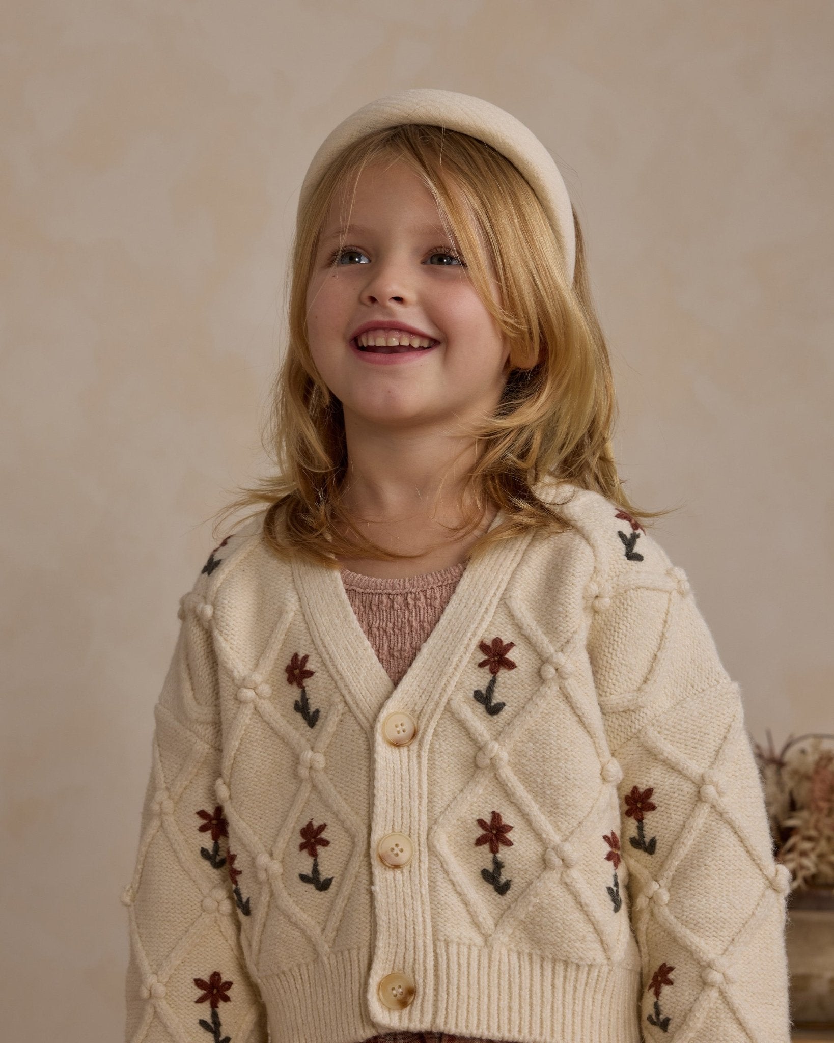 Boxy Cardigan || Winter Floral Embroidery - Rylee + Cru Canada