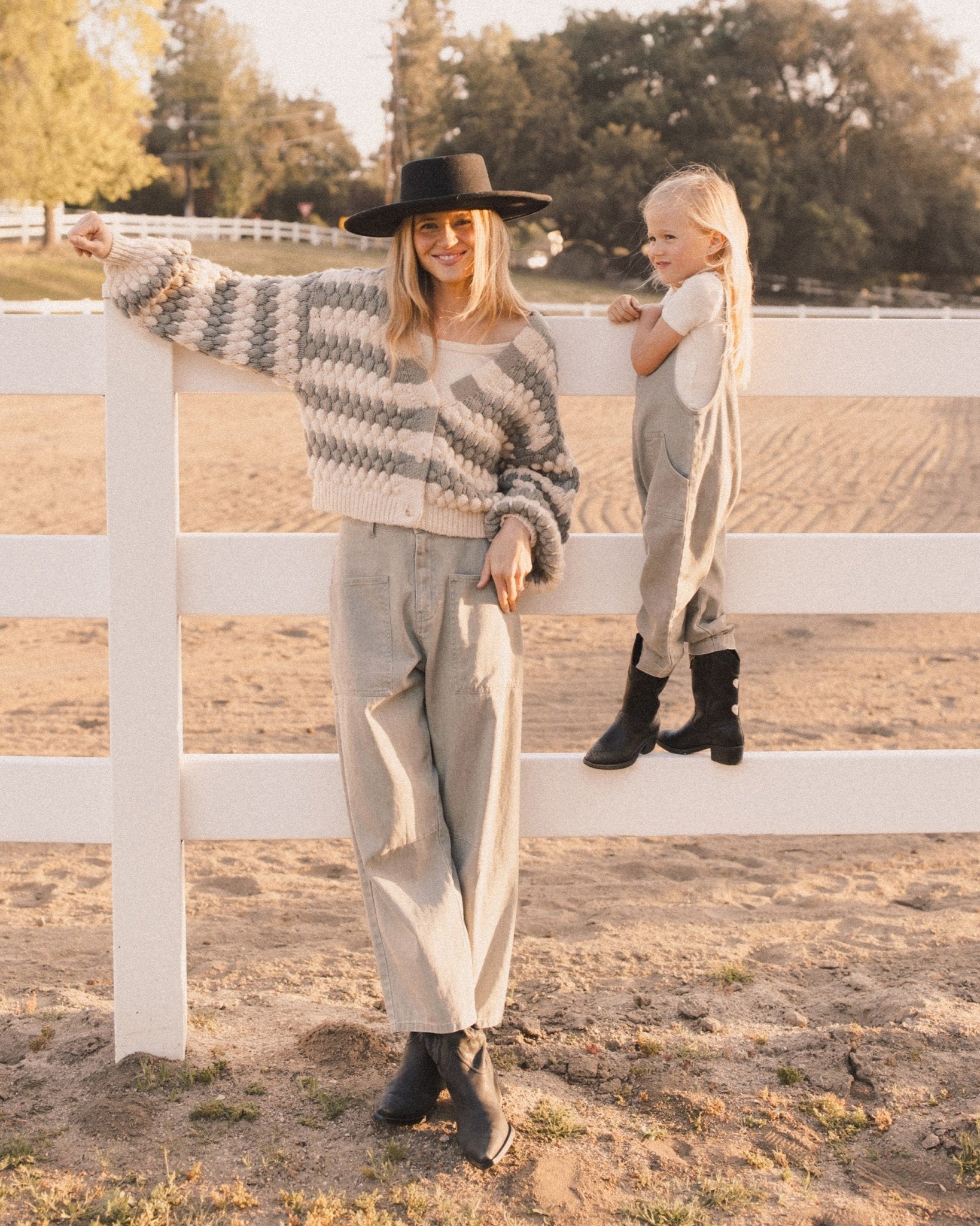 Boxy Crop Cardigan | Laurel Stripe - Rylee + Cru Canada